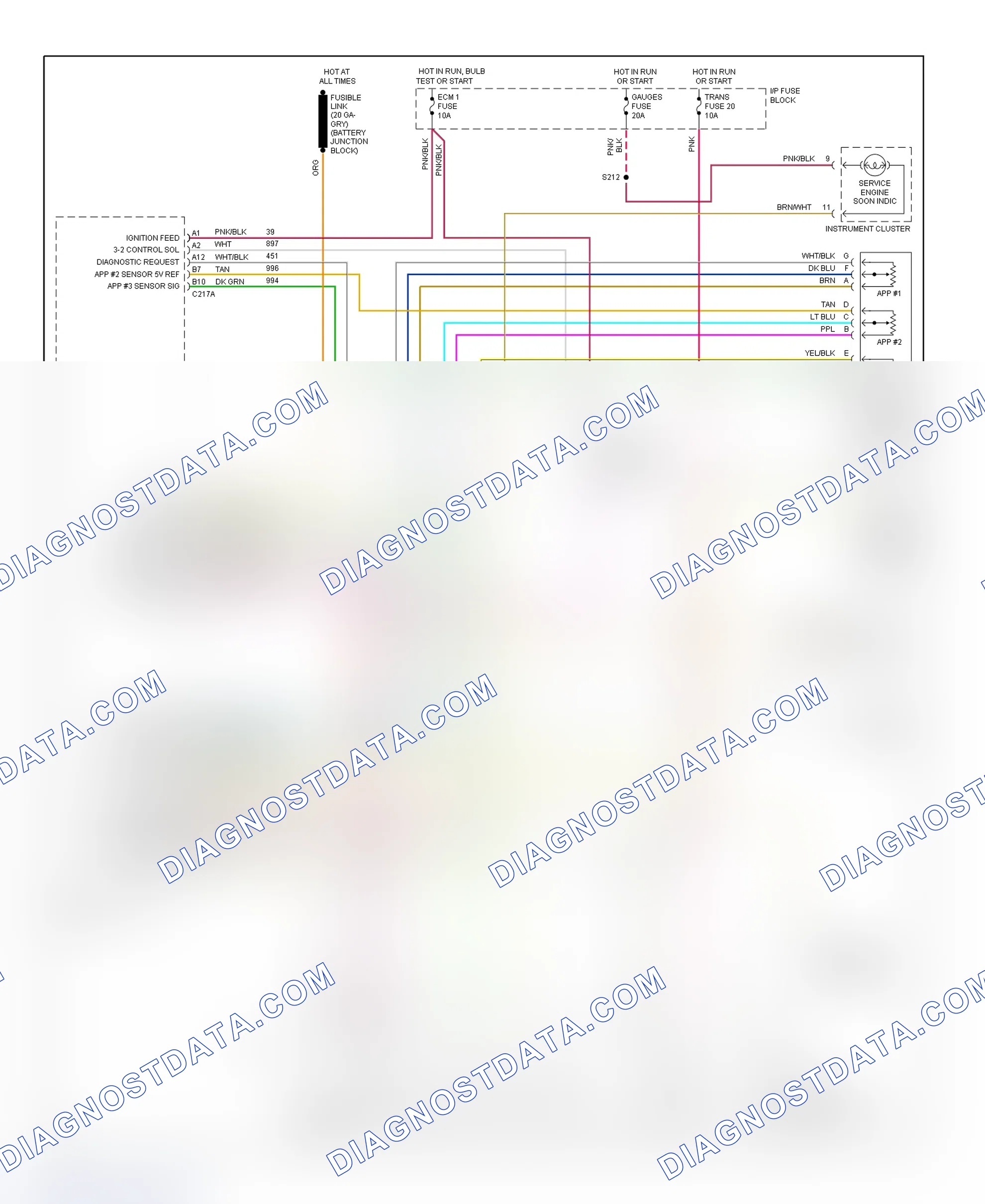 Scheme 168: Wiring Diagram ("G" Series - 6.5L With PCM)