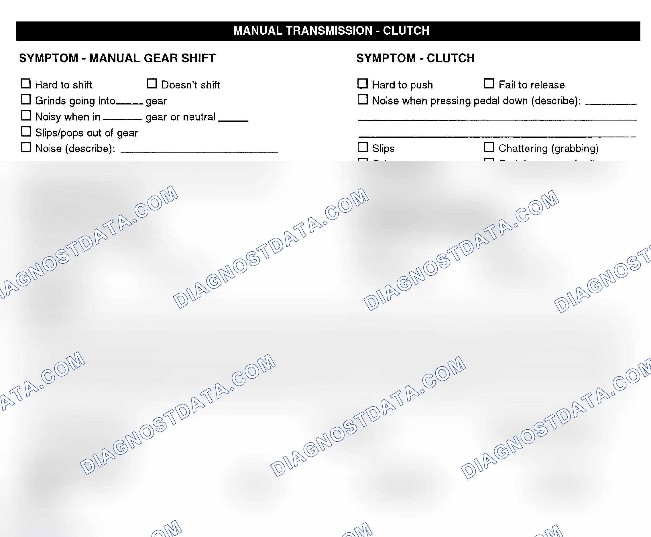 Scheme 10: Manual Transmission & Clutch