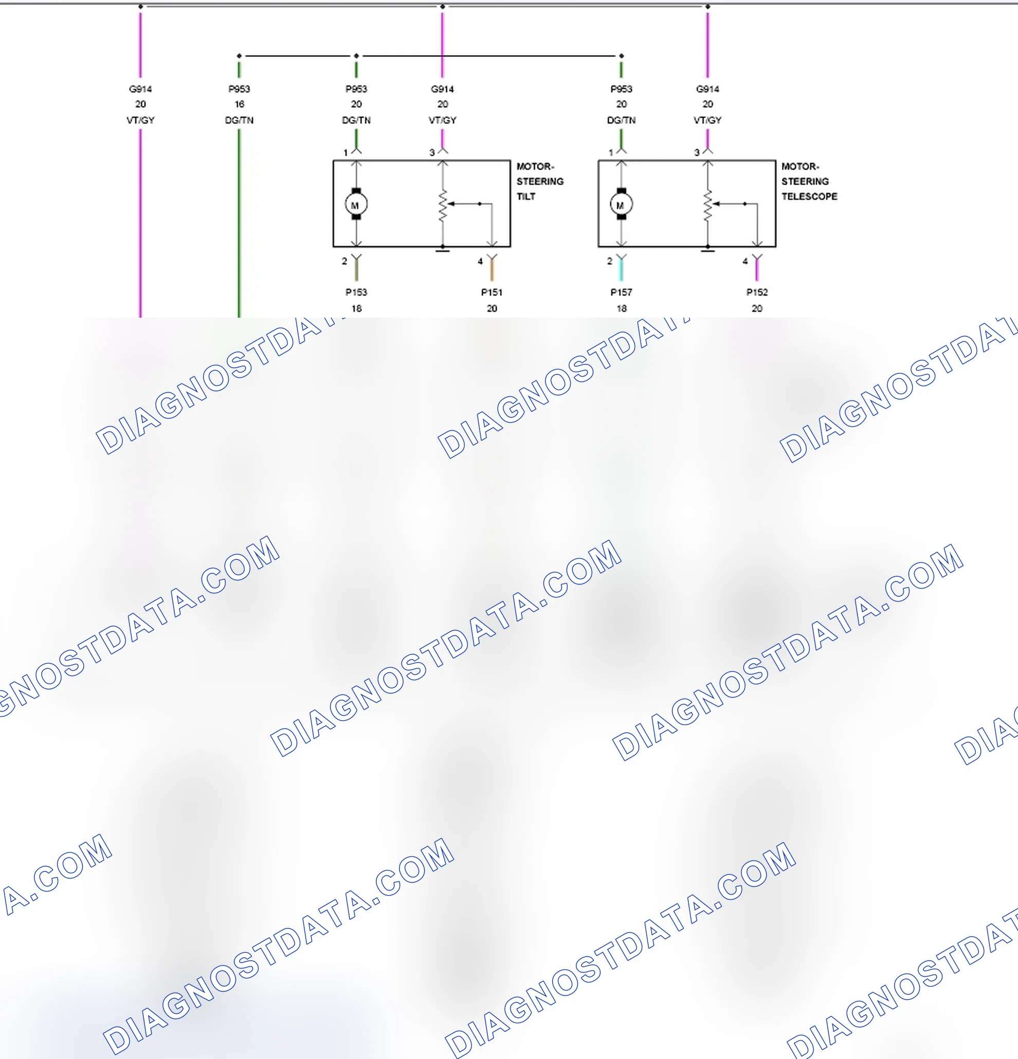 Scheme 136: B1D8B-11-STEERING COLUMN TELESCOPE POSITION SENSOR-CIRCUIT SHORT TO GROUND
