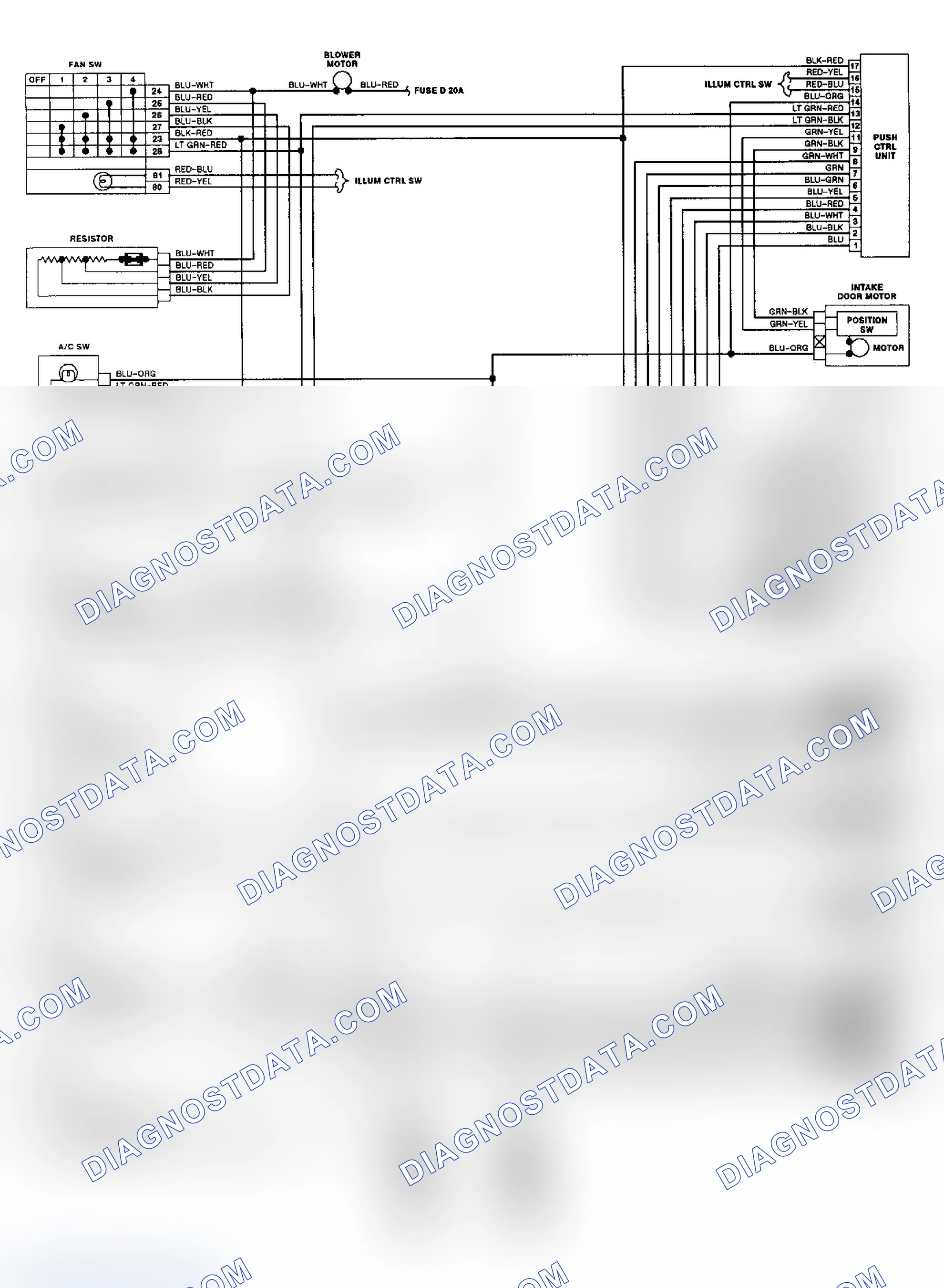 Scheme 27: Manual A/C-Heater System Wiring Diagram