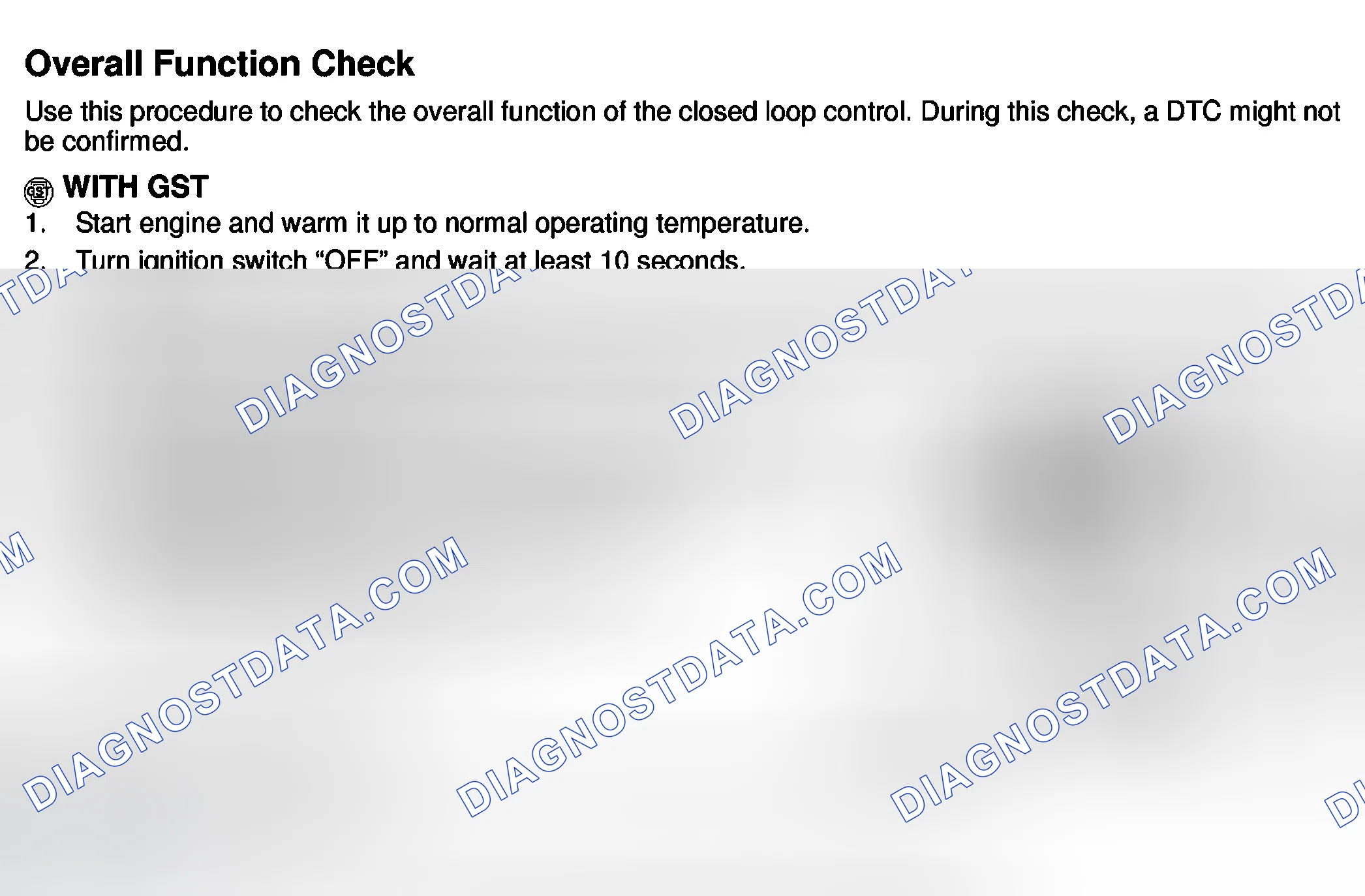 Scheme 541: Overall Function Check & Diagnostic Procedure