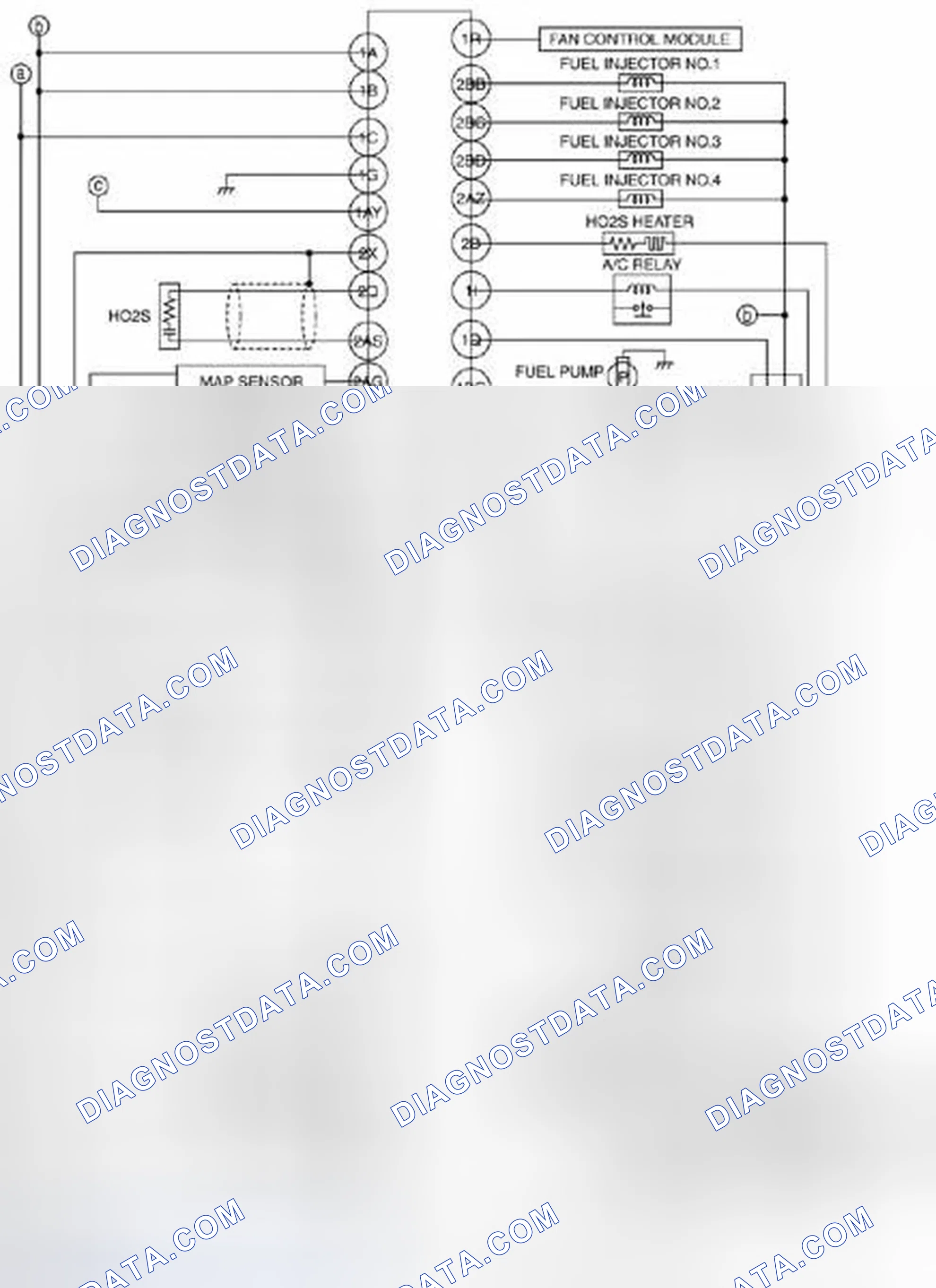Scheme 4: Engine Control System Wiring Diagram [MZR 2.0, MZR 2.5] (1 Of 2)