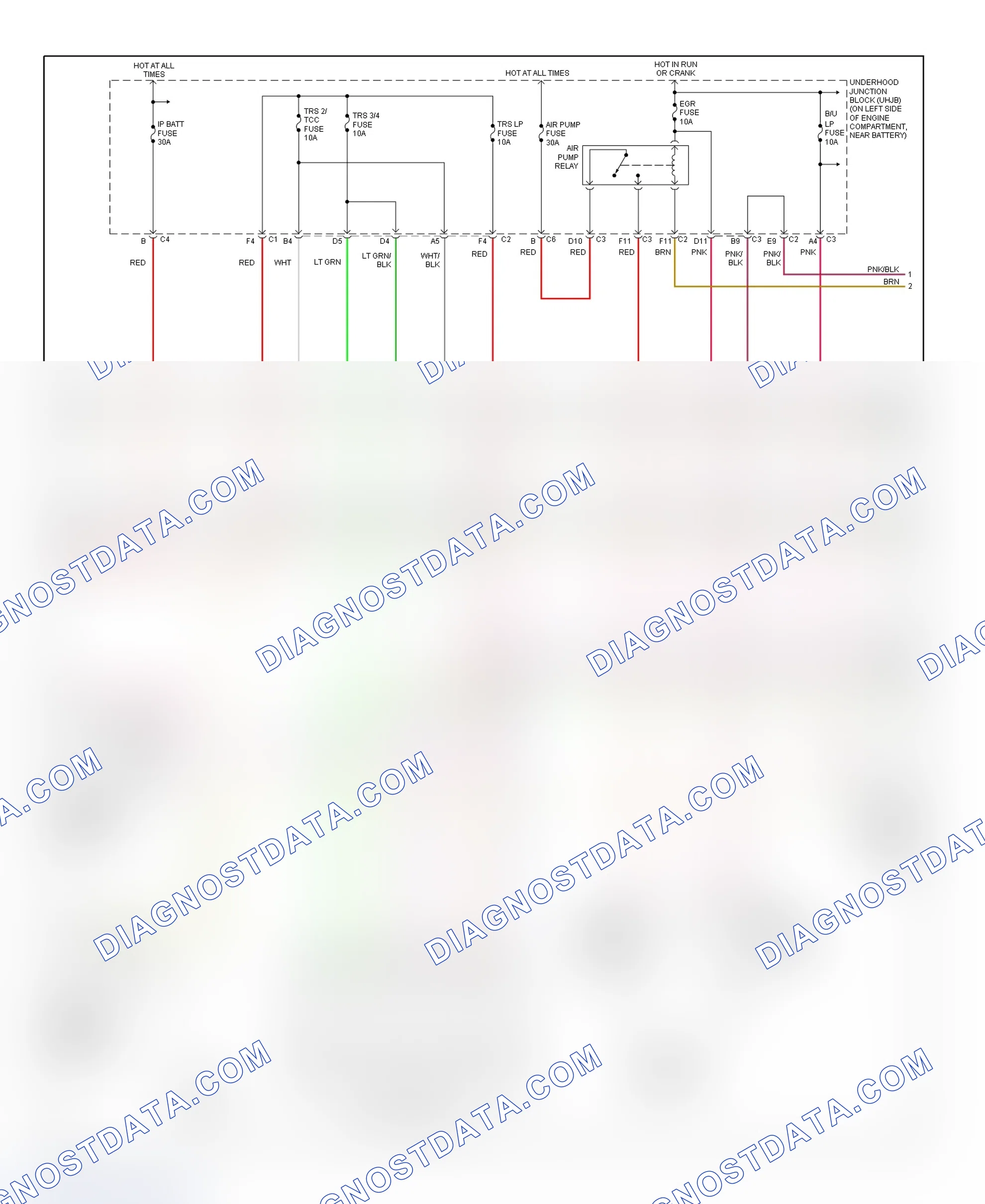 Scheme 170: PCM Wiring Diagram (Saturn - 1.9L - 3 Of 4)