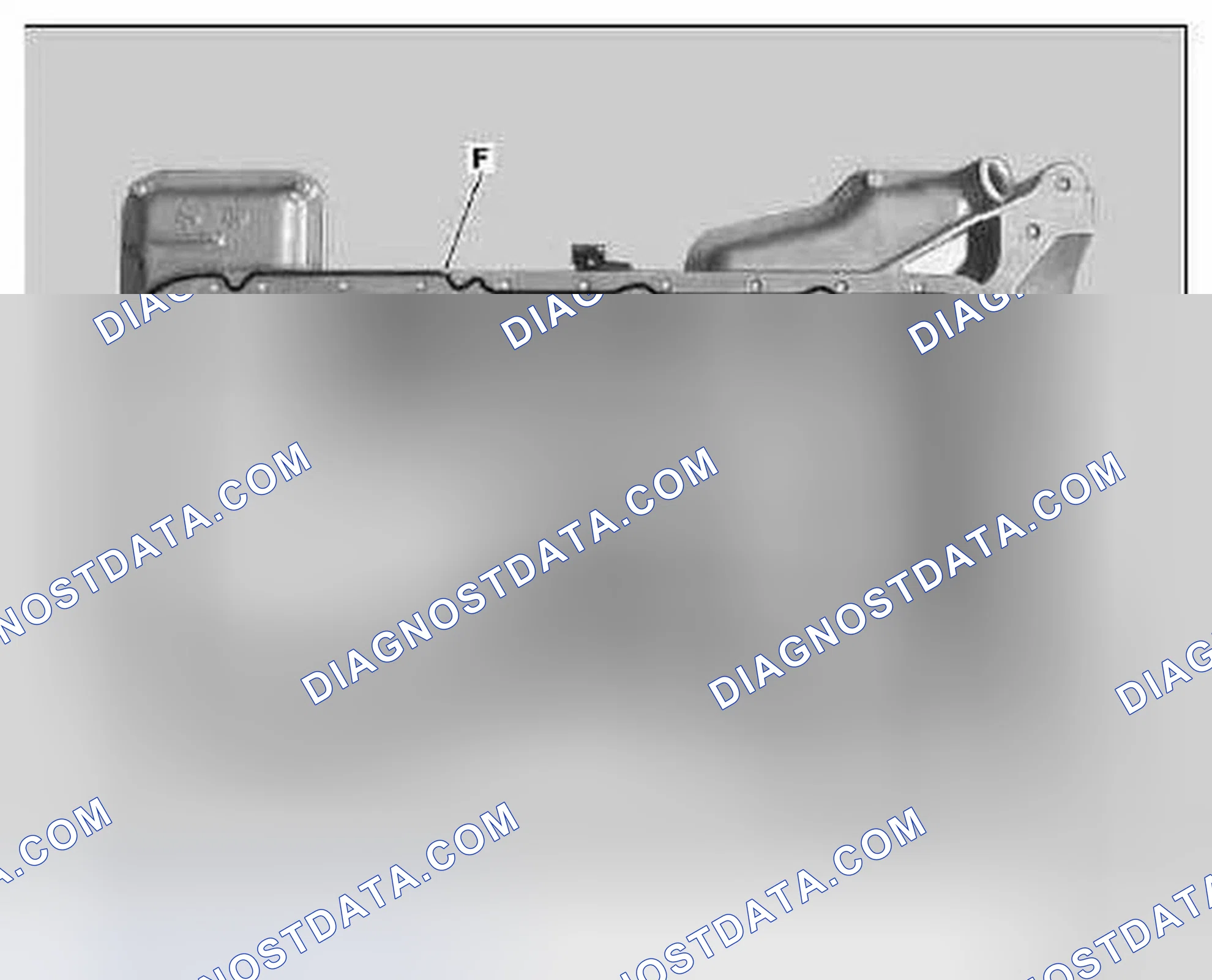 Fig. 29: Identifying Sealant Application Area On Top Part Of Oil Pan