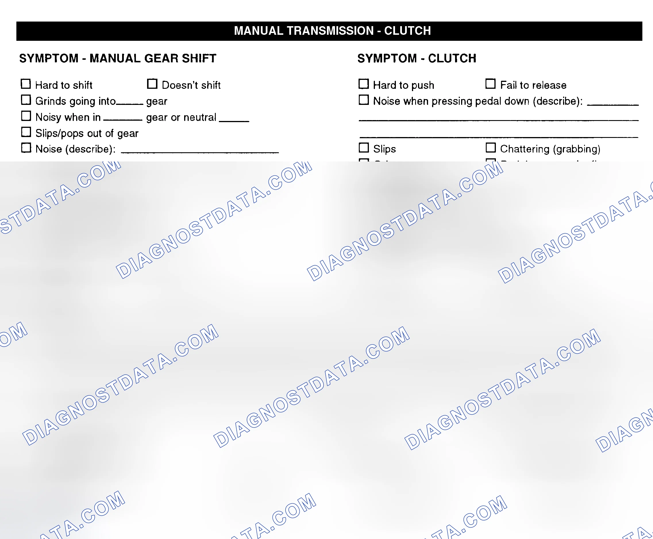 Scheme 10: Manual Transmission & Clutch