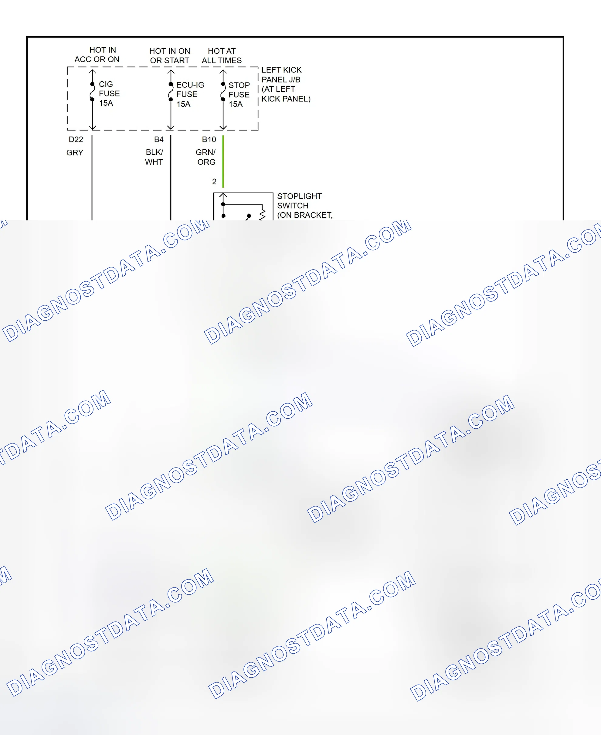 Scheme 464: Shift Interlock System Wiring Diagram (2002 - Toyota Land Cruiser)
