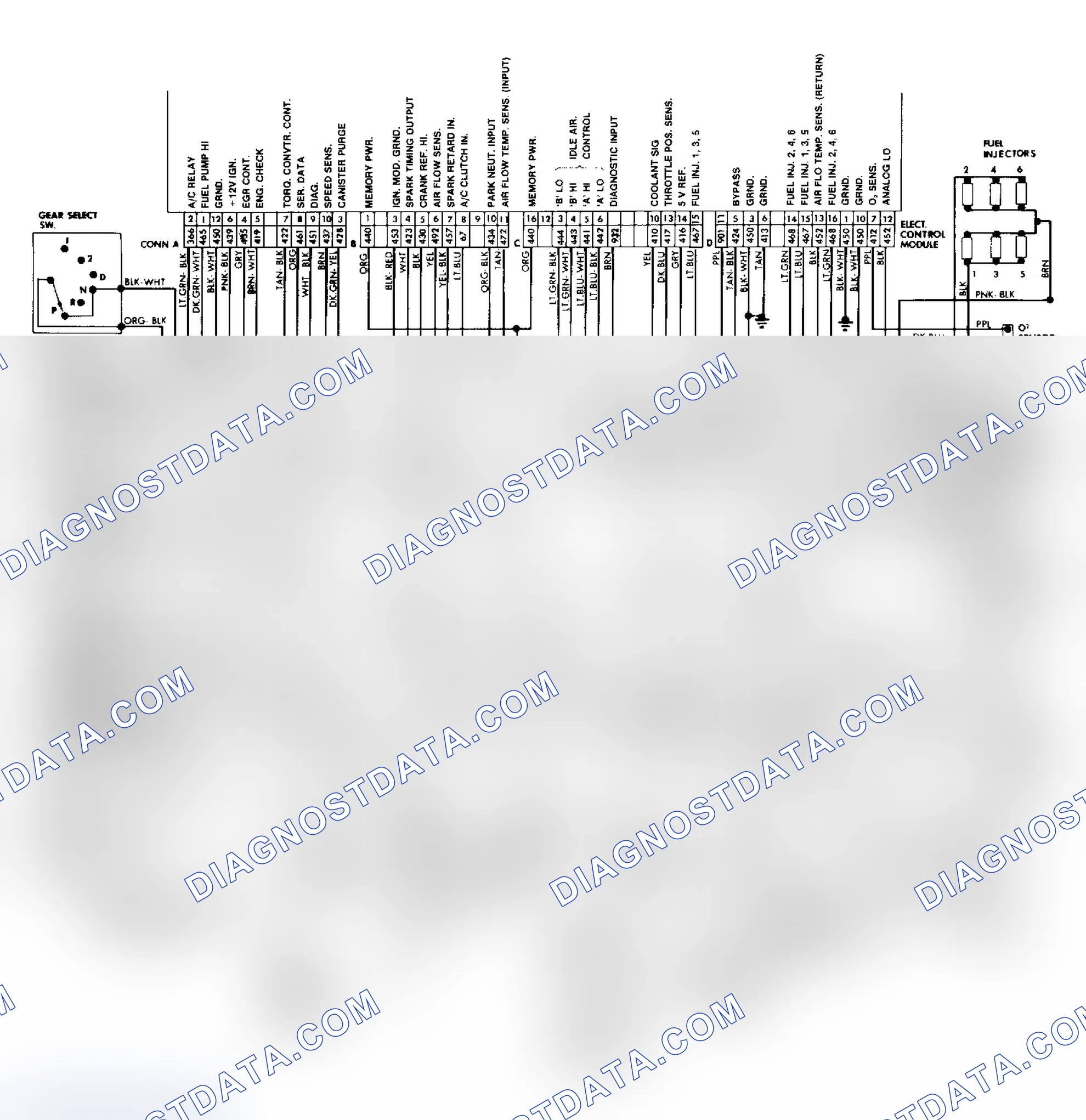 Scheme 50: Wiring Diagram for 3.0L Port Fuel Injection System