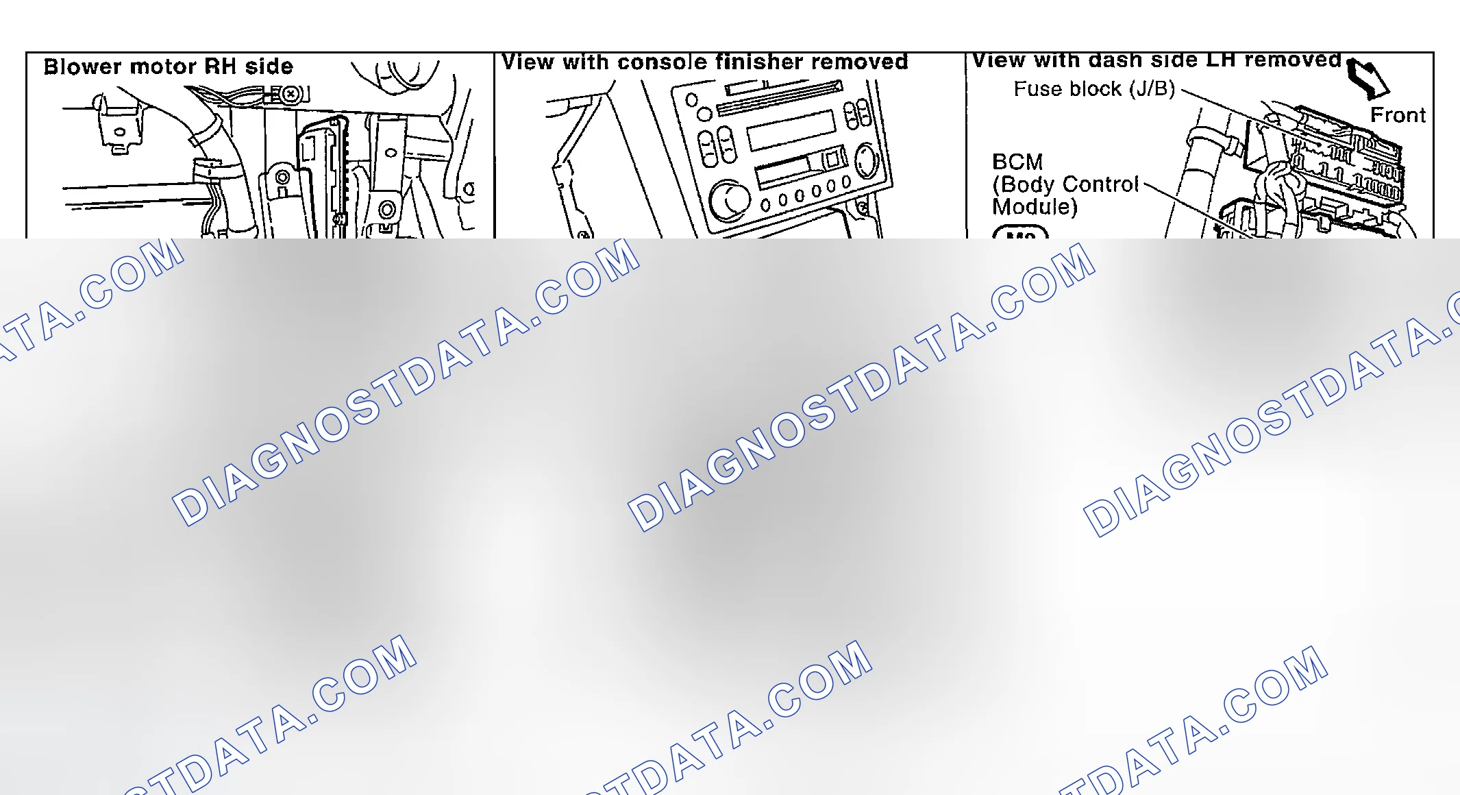 Scheme 102: Component Parts and Harness Connector Location