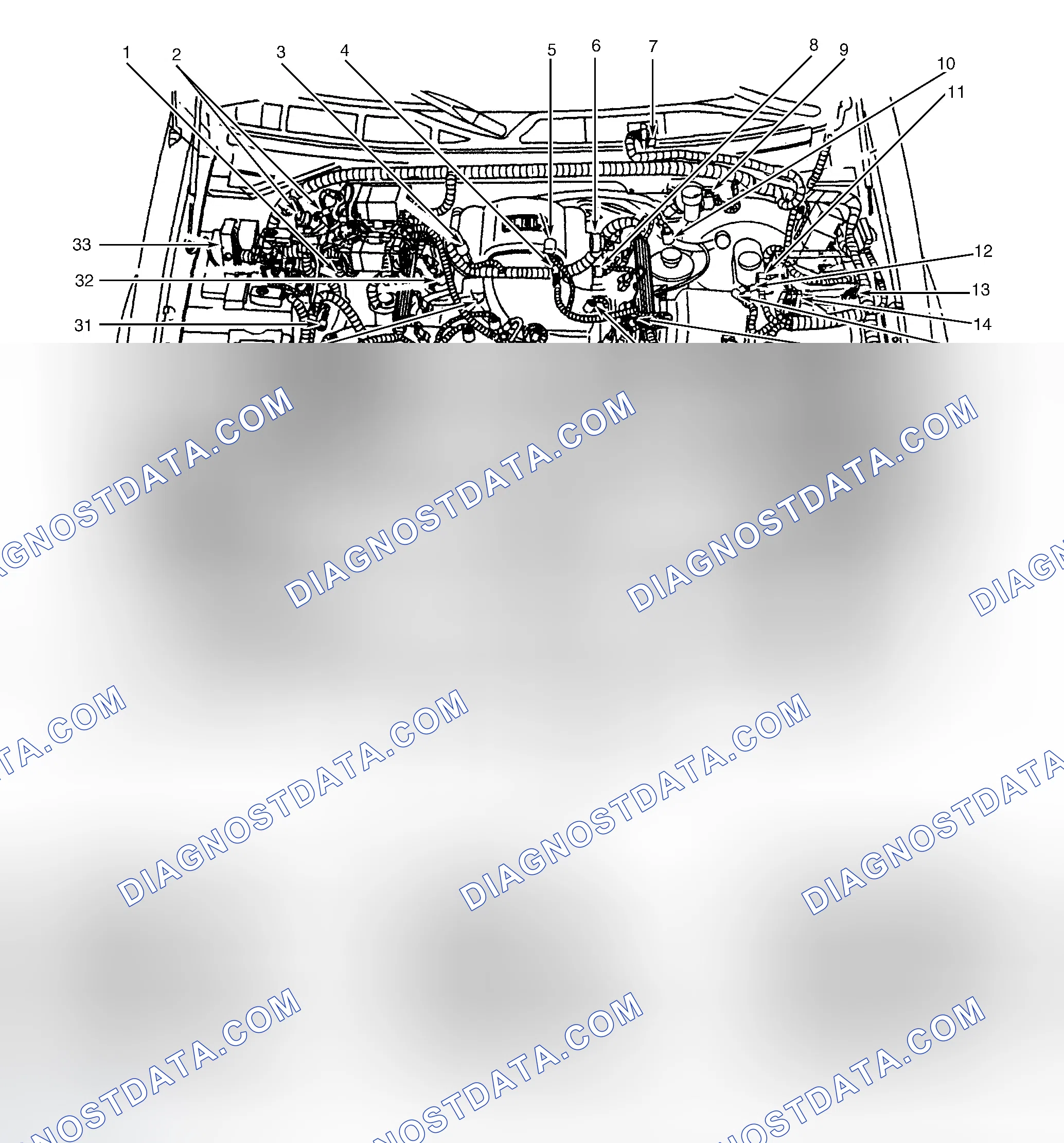Scheme 21: Locating Powertrain Control Module, Right Side Of Engine Compartment (4.6L)