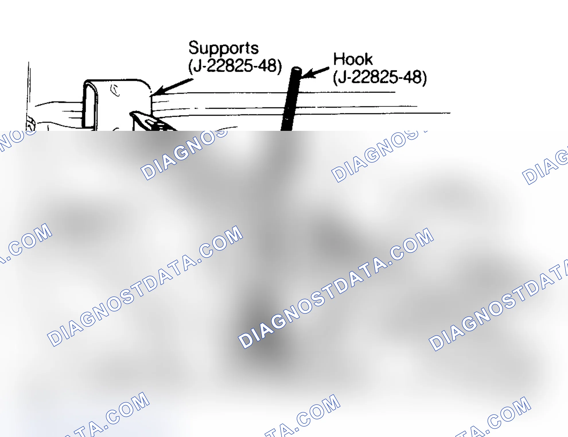 Scheme 1: Installing Engine Support Fixture Front wheel drive with 4.3L diesel only.