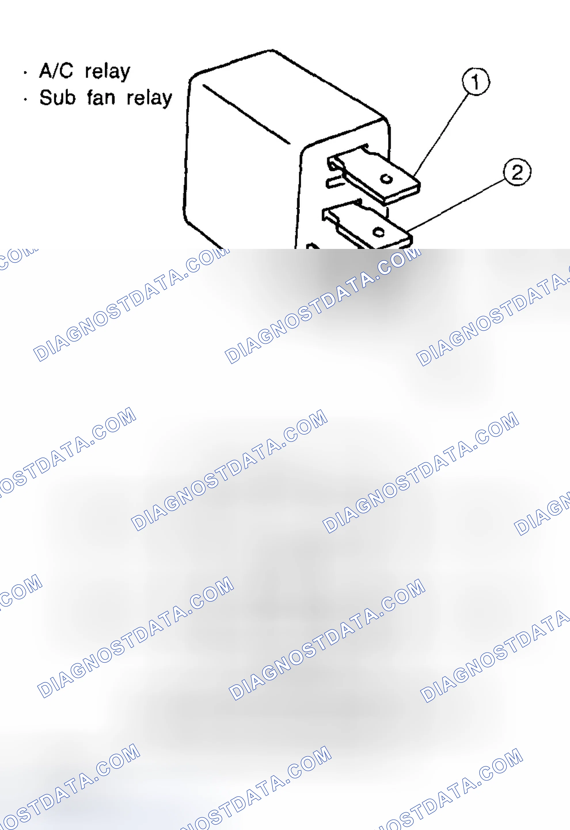 Scheme 19: Checking Continuity Of A/C Relay And Sub Fan Relay