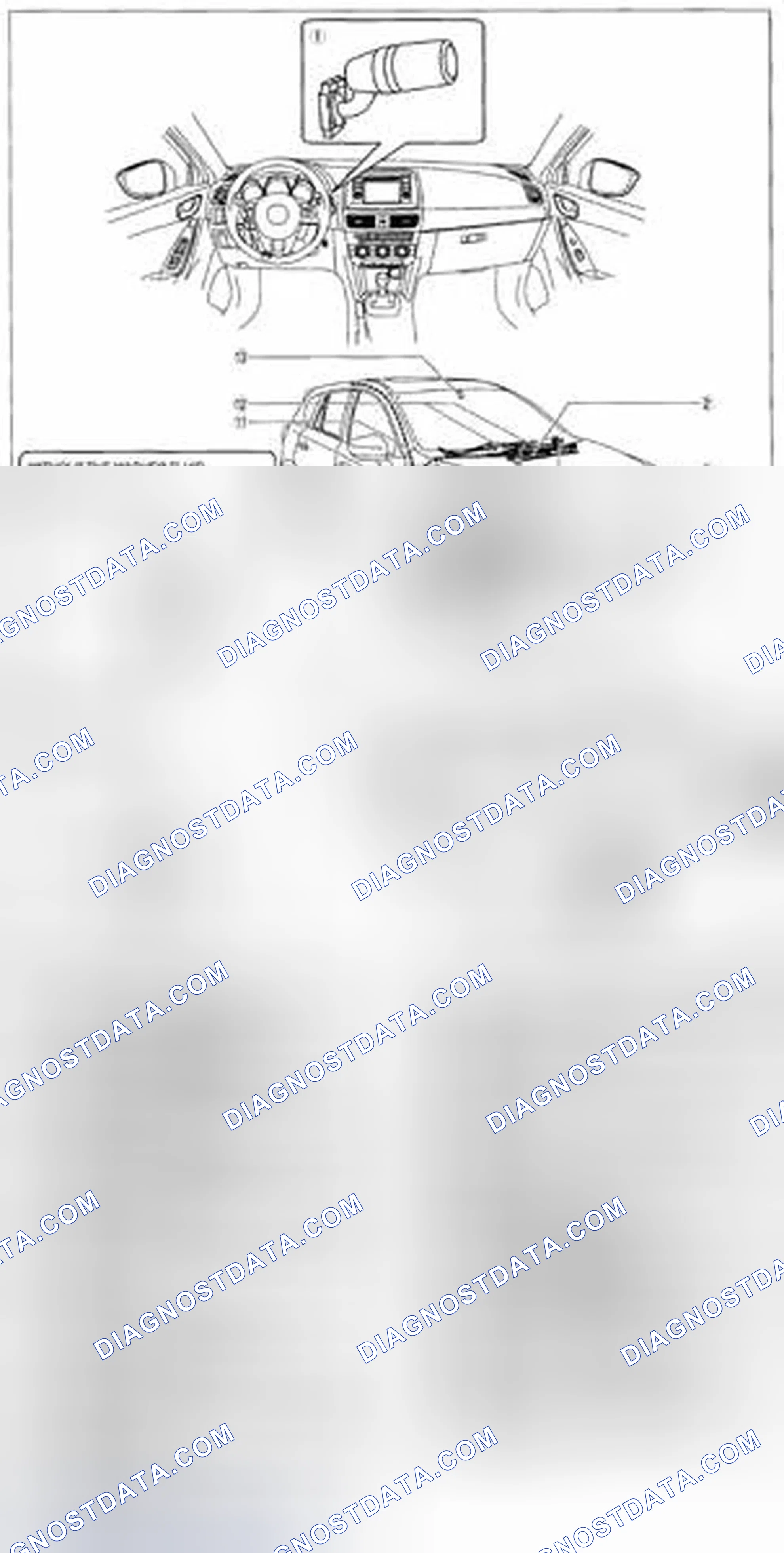Scheme 1: Wiper/Washer System Components Location