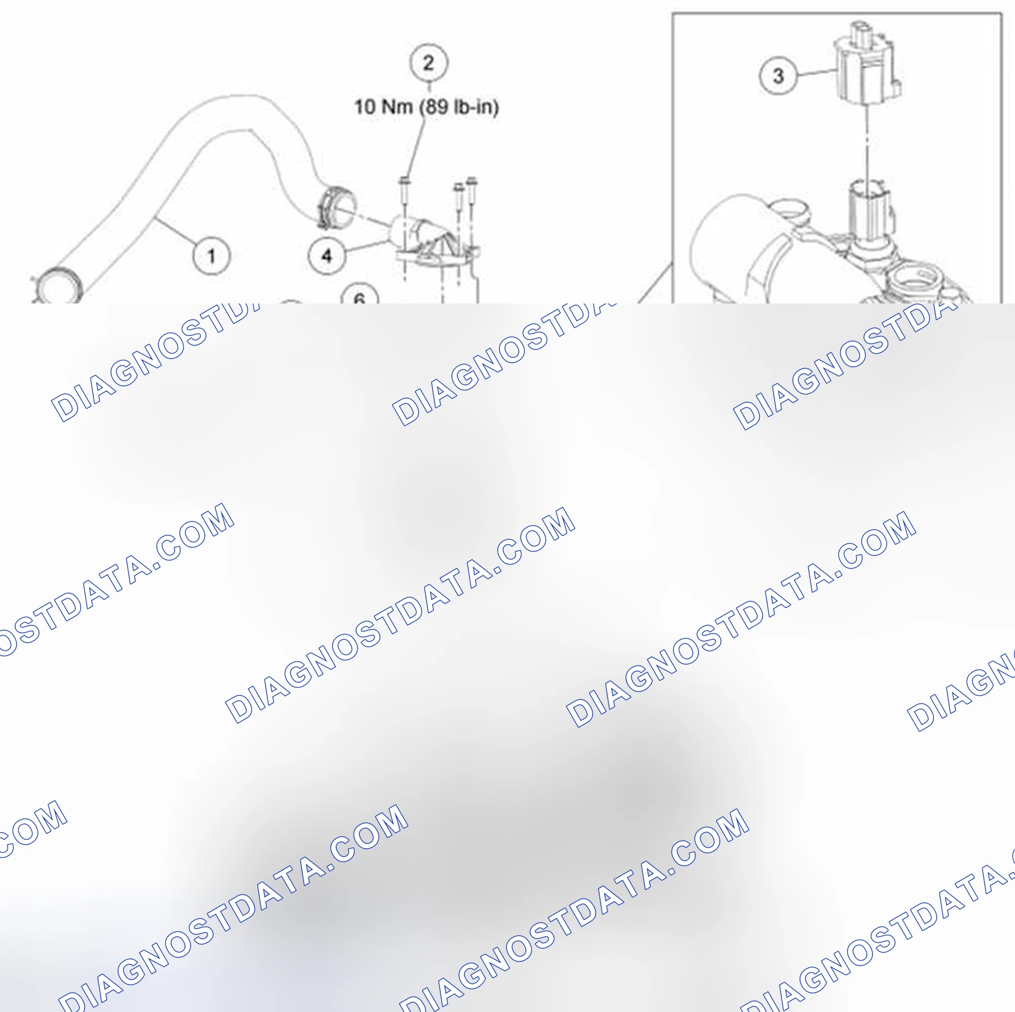 Scheme 4: Thermostat and Thermostat Housing - Exploded View, 4.0L SOHC