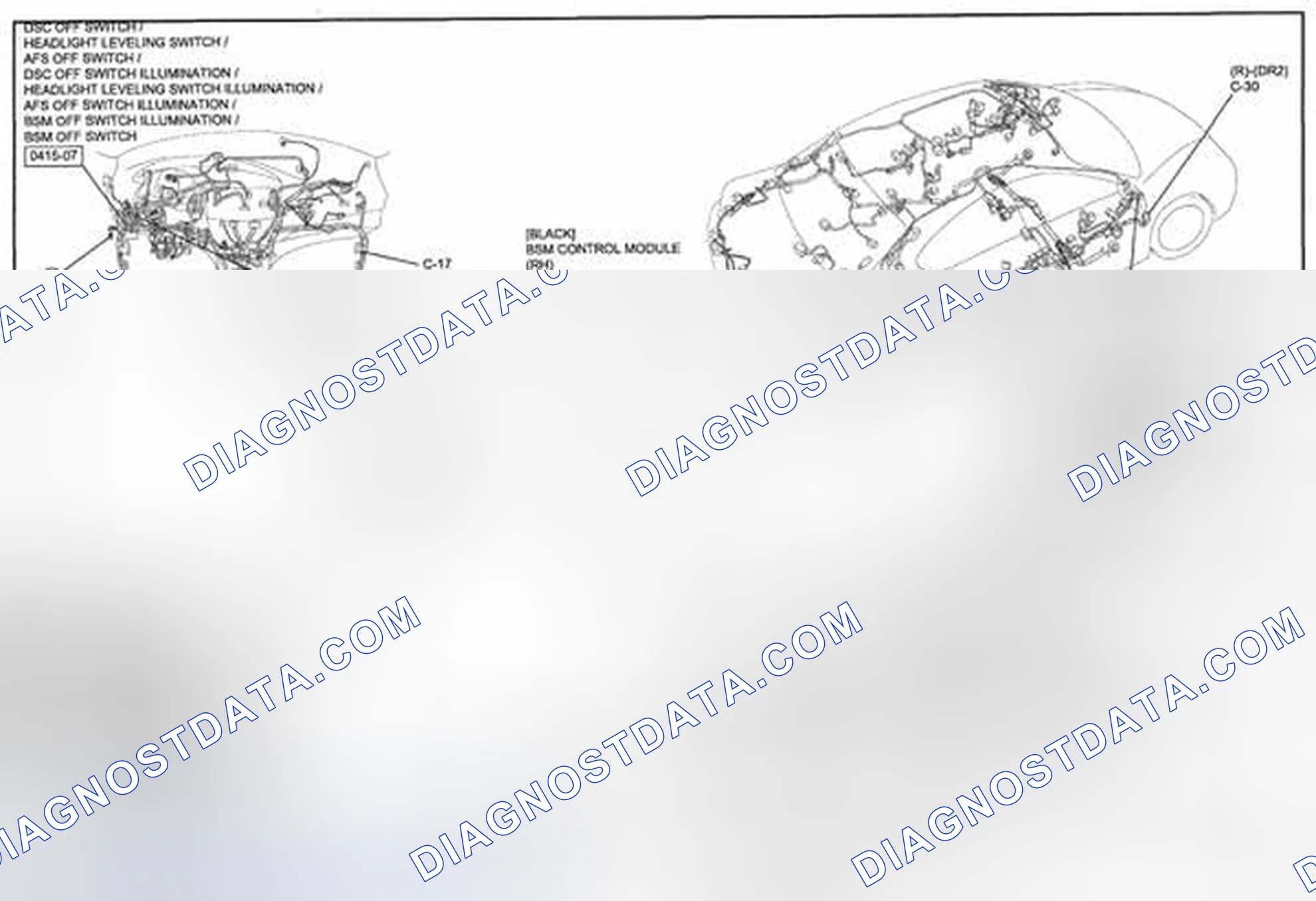 Scheme 406: Blind Spot Monitoring Wiring Diagram - 0922-7b (2 Of 2)
