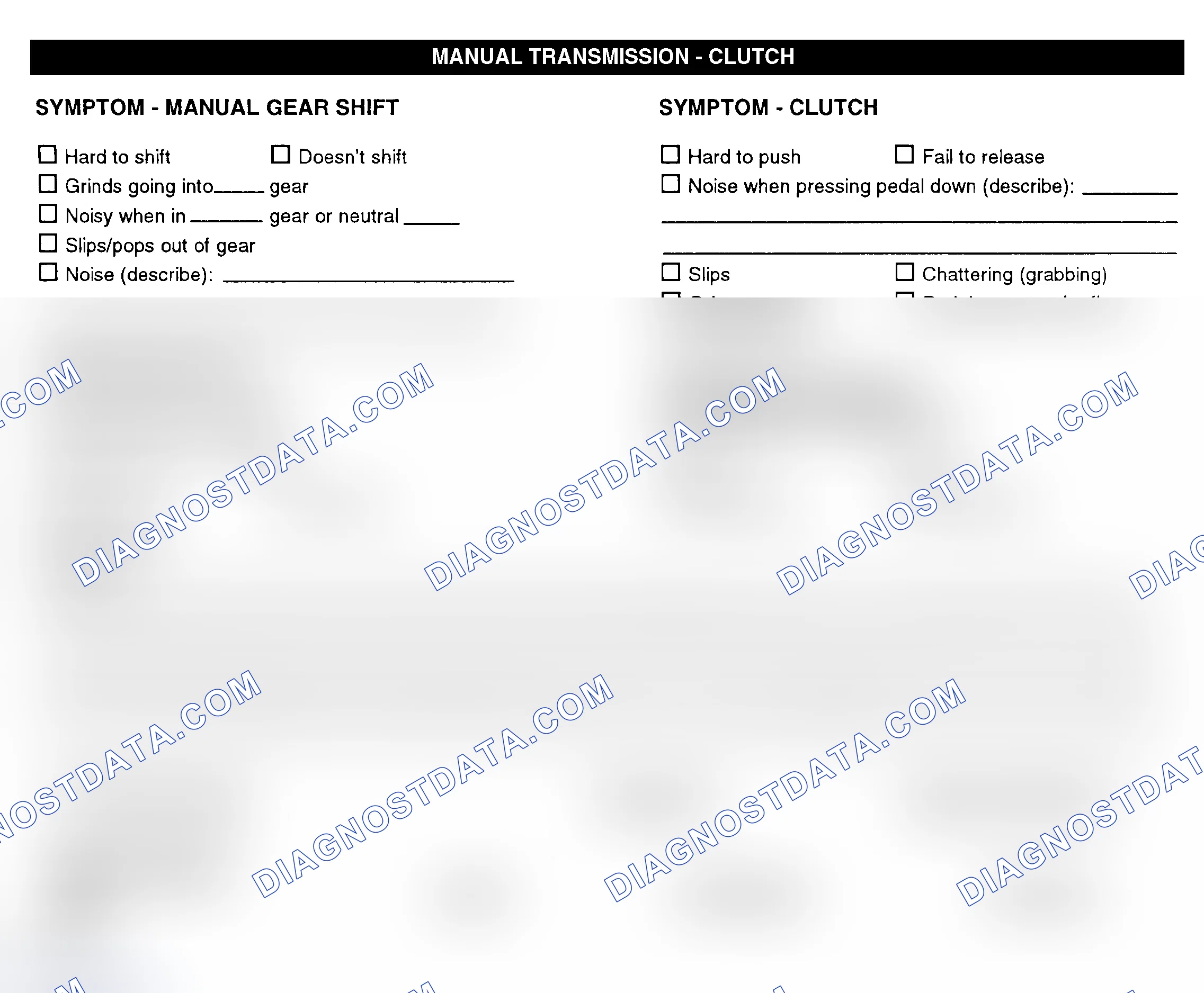 Scheme 10: Manual Transmission & Clutch