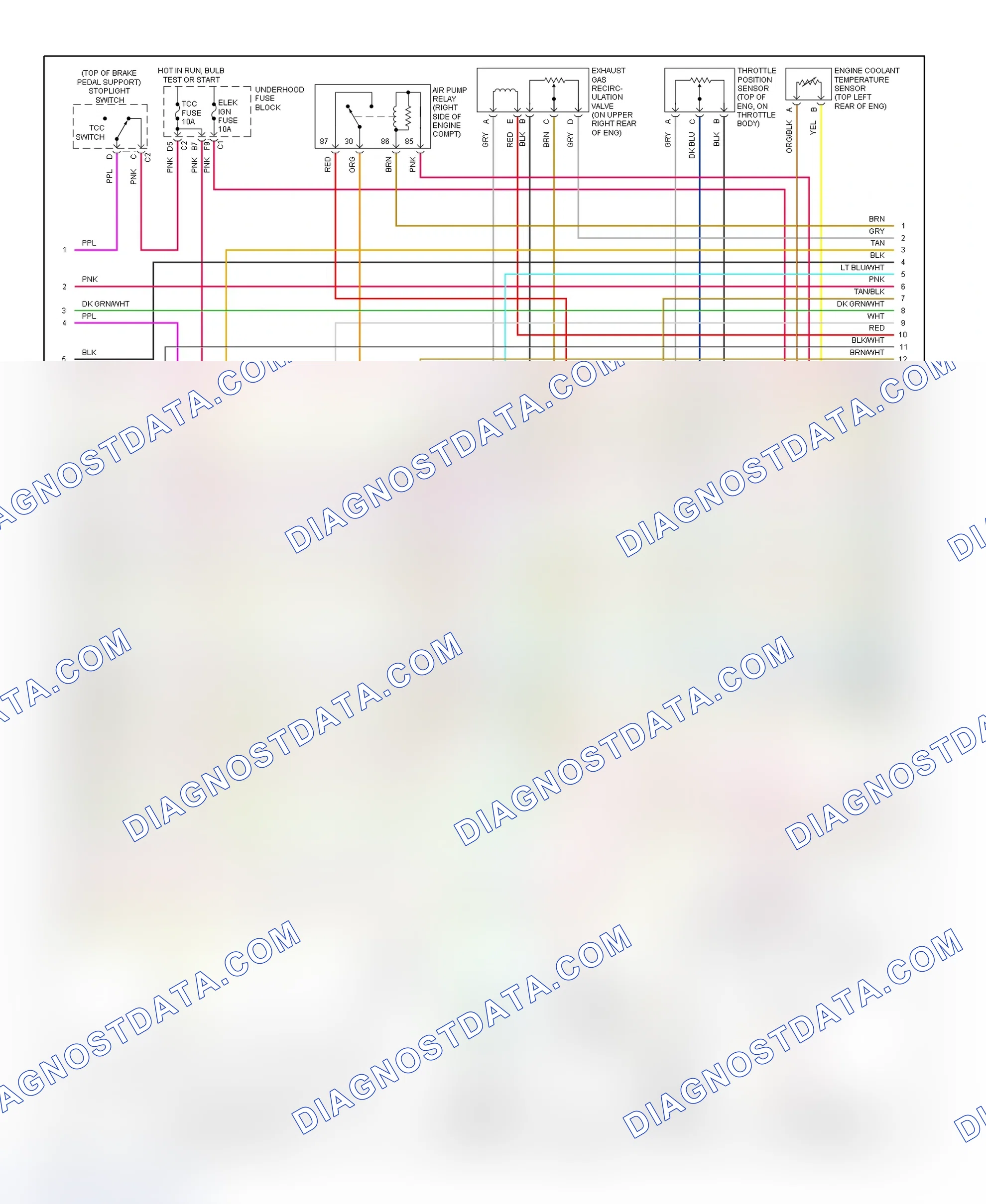 Scheme 184: PCM Wiring Diagram (Montana, Silhouette & Venture - 3.4L - 3 Of 4)