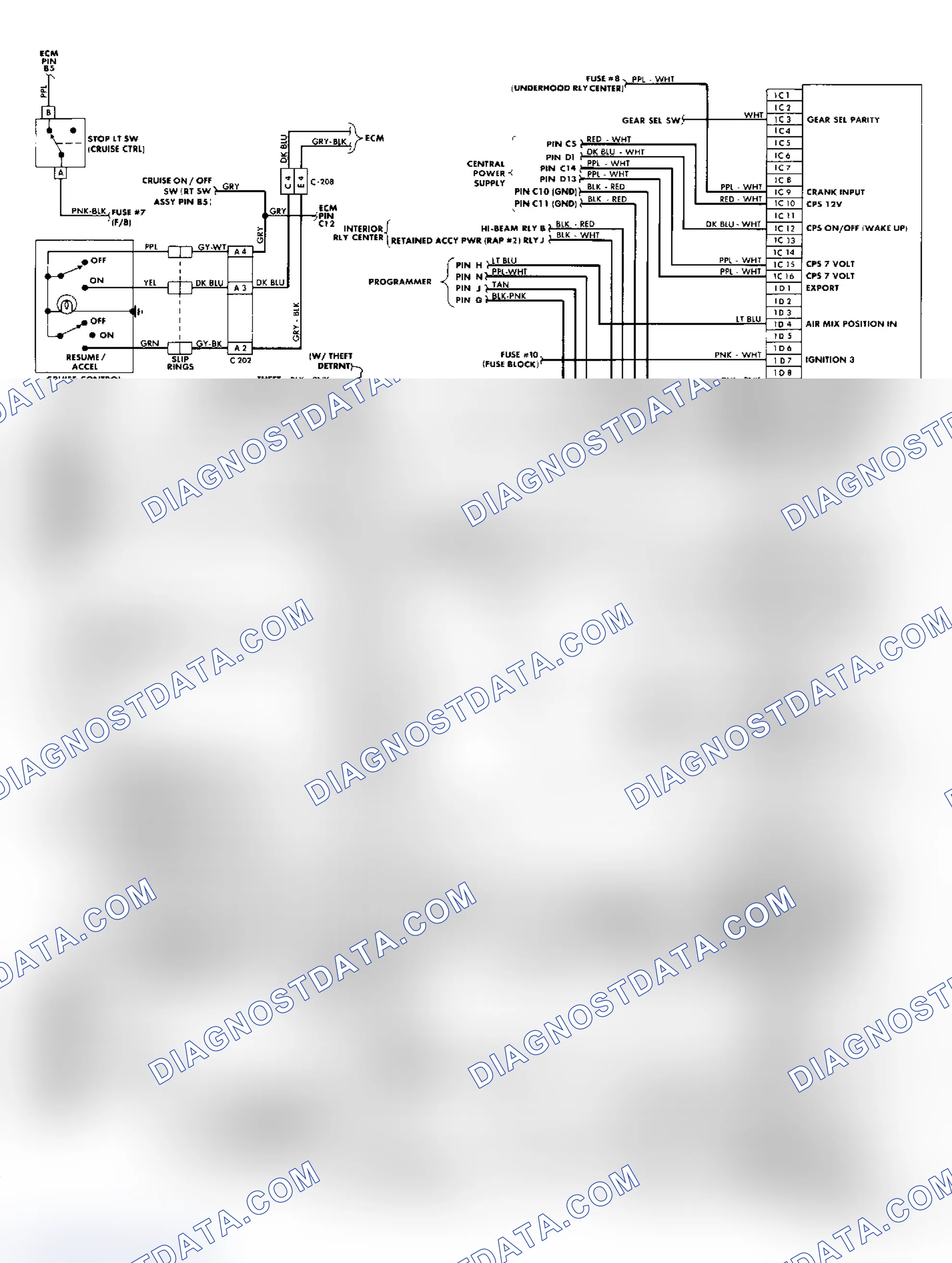 Scheme 107: Eldorado & Seville BCM Wiring Diagram
