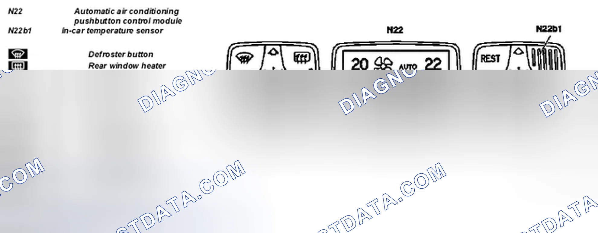 Fig. 69: Identifying Automatic A/C Pushbutton Control Module And In-Car Temperature Sensor (As Of 1.6.01)