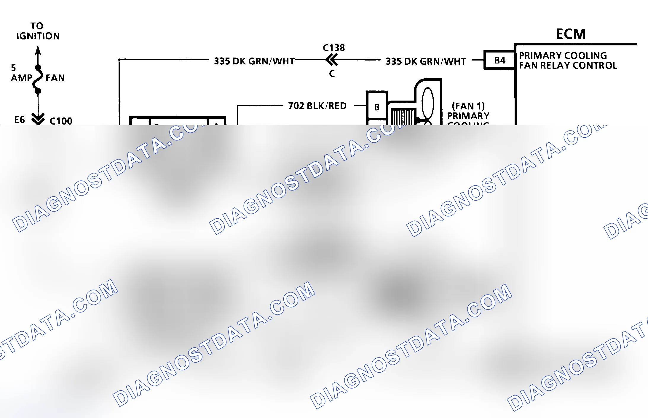 Scheme 64: Chart C-12 Schematic (5.7L VIN P - "Y" Body) Cooling Fan Circuit Diagnosis