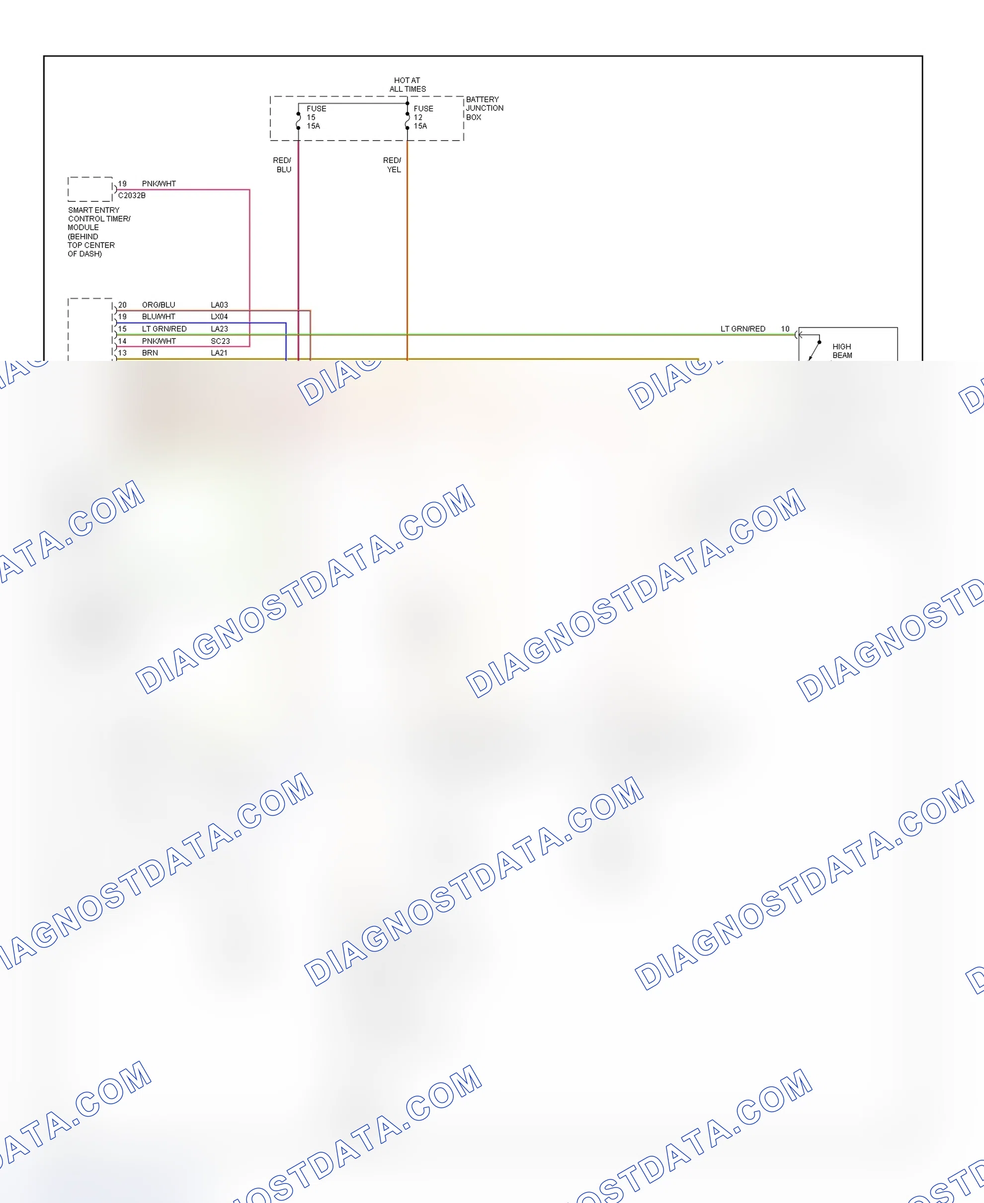 Scheme 19: Headlight System Wiring Diagram (Villager - With Autolamps)