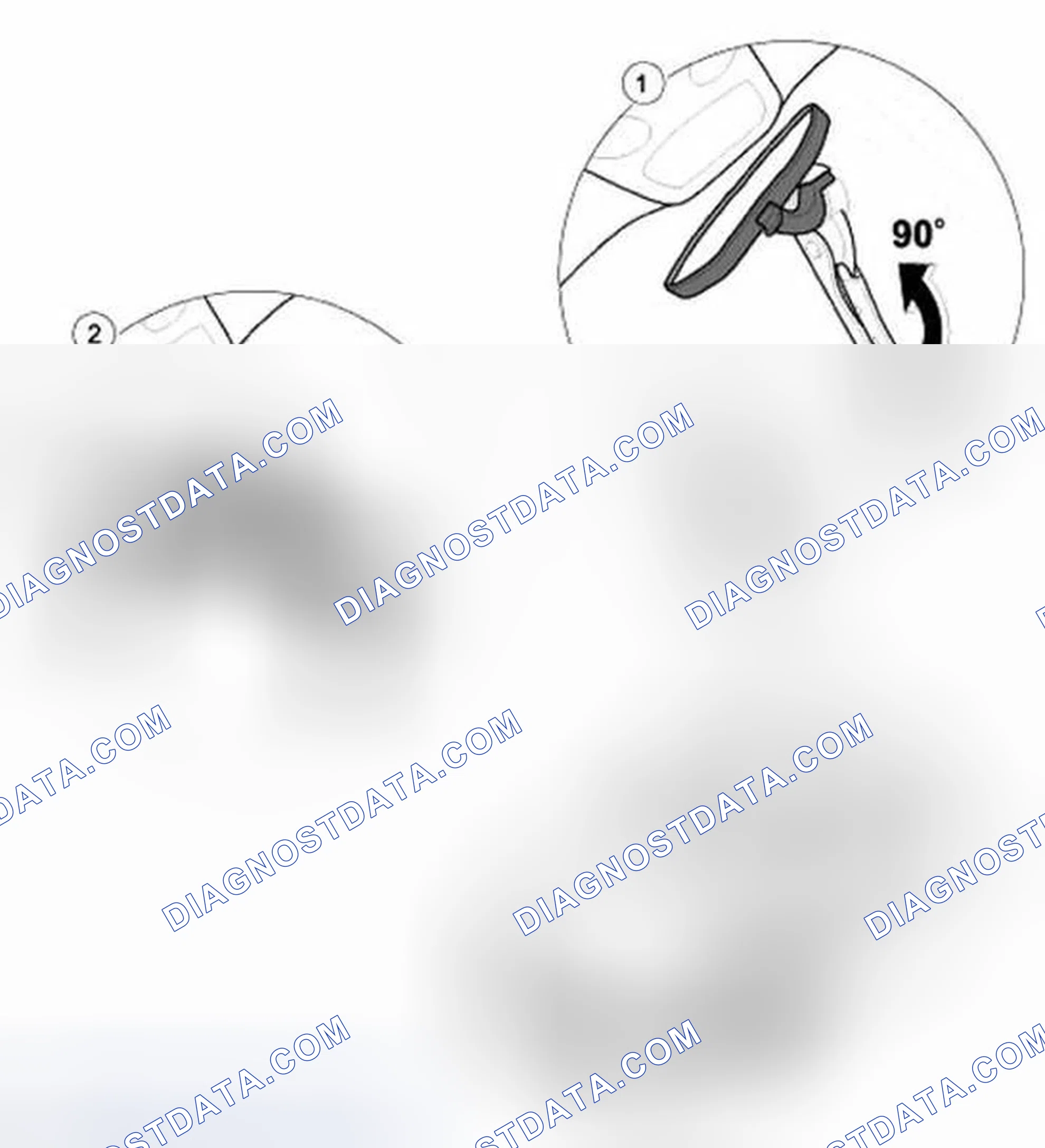 Scheme 23: Removing interior rearview mirror
