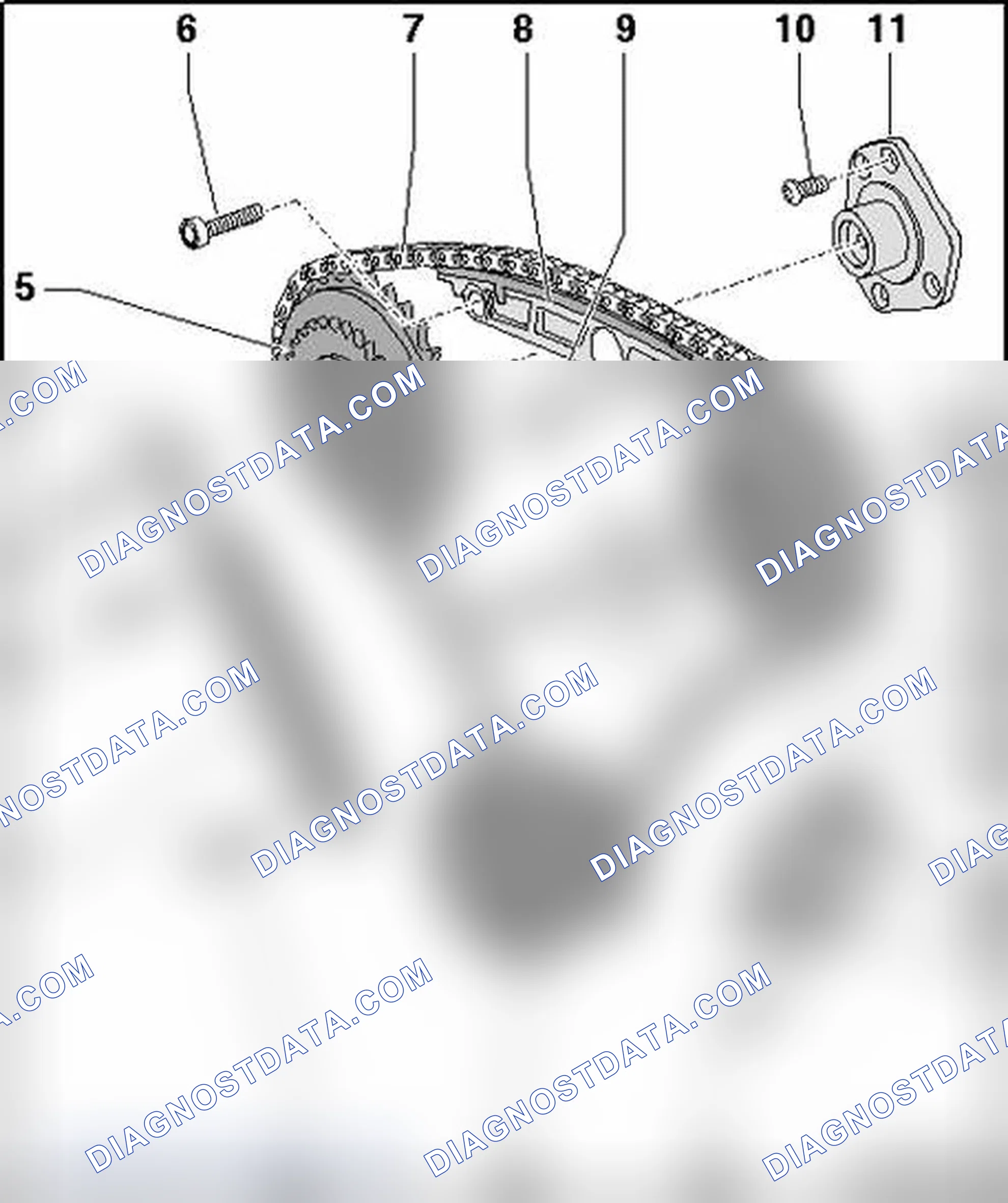 Scheme 556: Timing mechanism drive chain, assembly overview