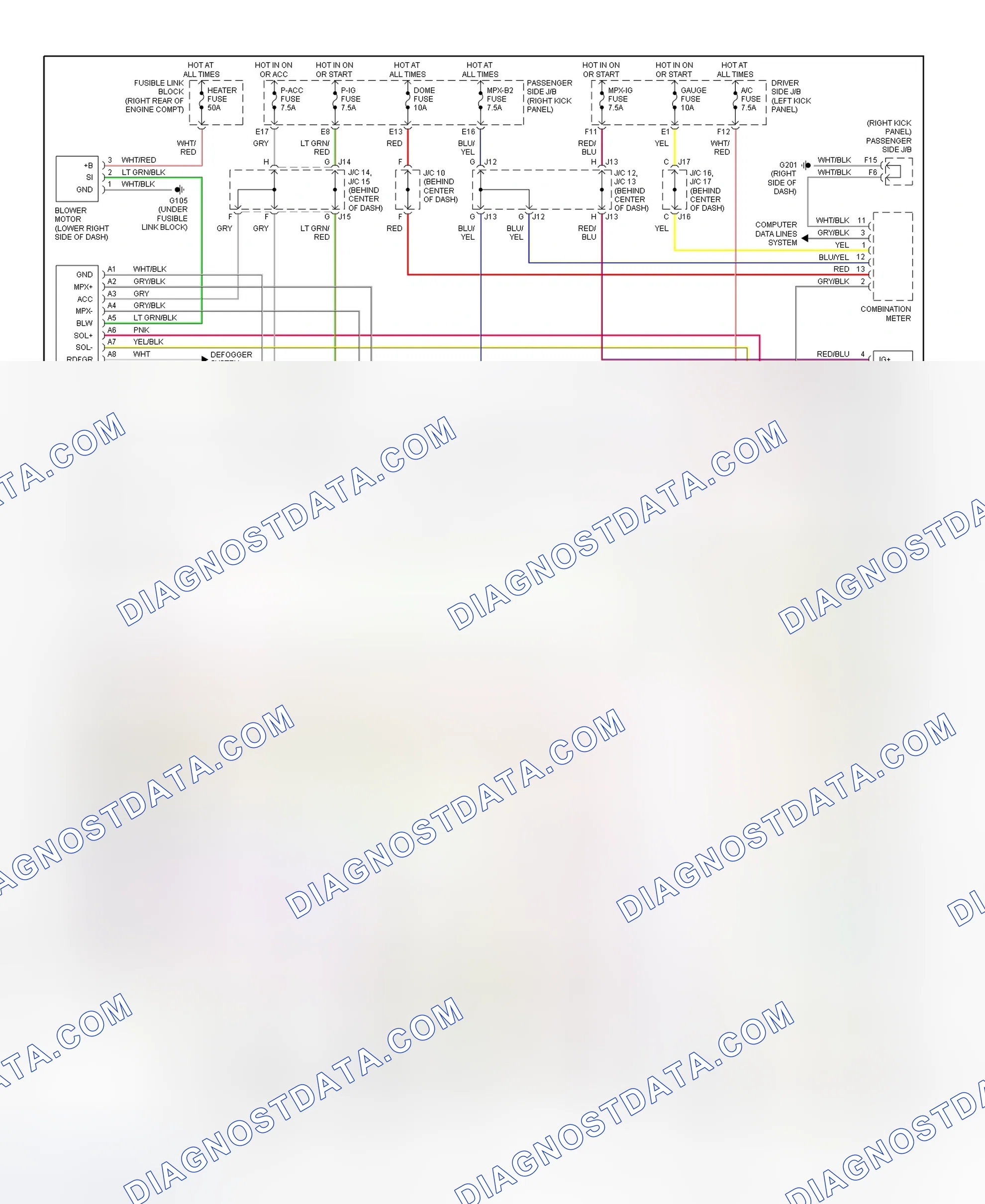 Scheme 1: Automatic A/C-Heater System Wiring Diagram (2001 LS 430 - 1 Of 2)