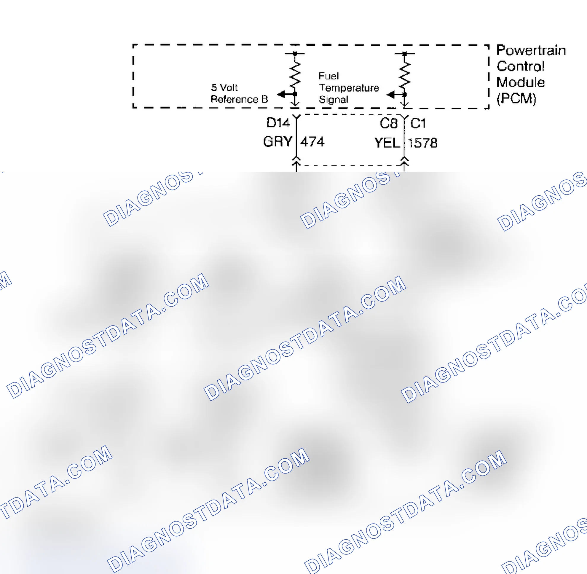 Scheme 5: DTC P0182: FUEL TEMPERATURE SENSOR CIRCUIT LOW VOLTAGE ("C", "G", "K" & "P" SERIES)