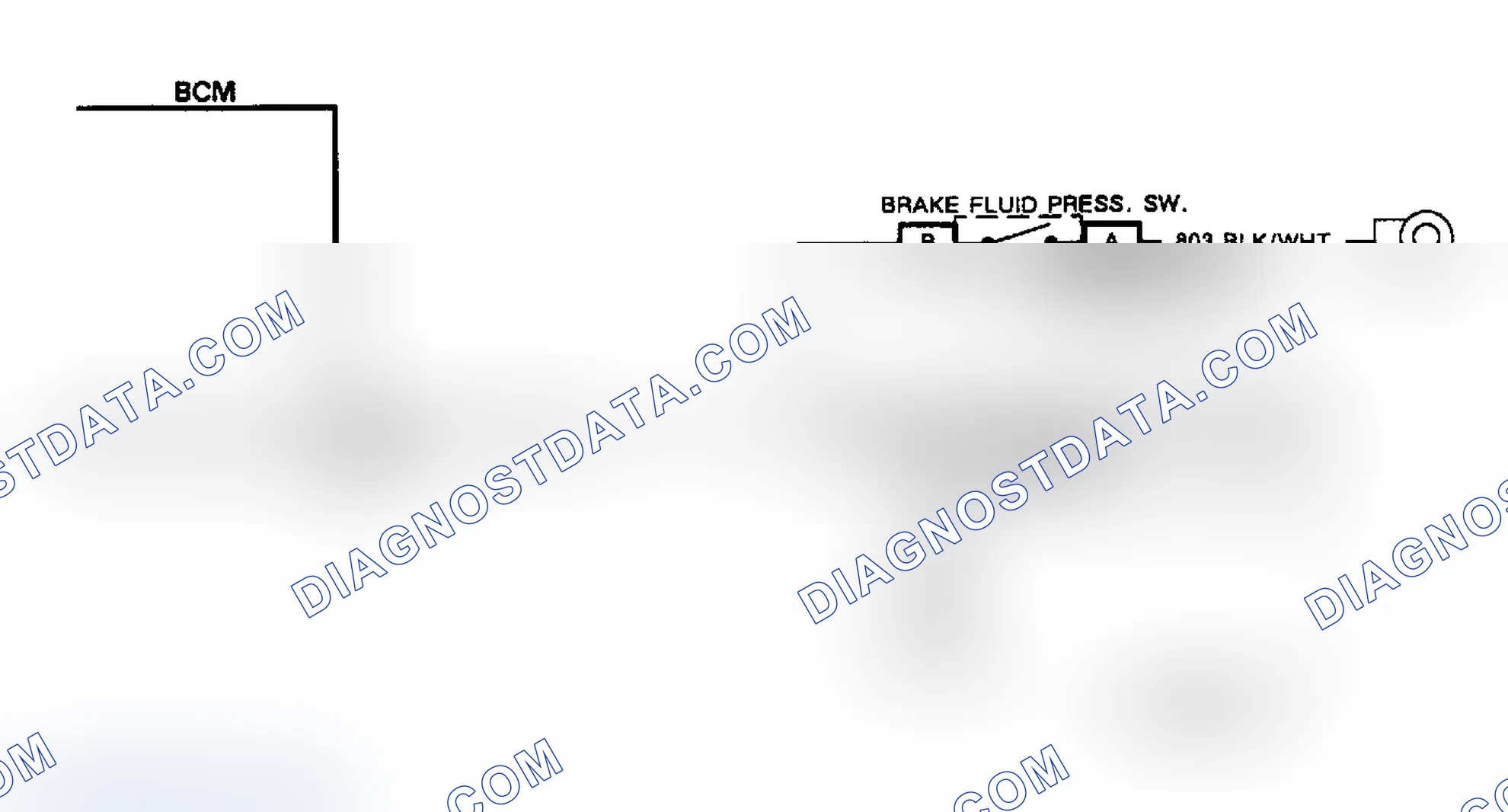 Scheme 293: Brake Fluid Is Low Message Circuit Diagram