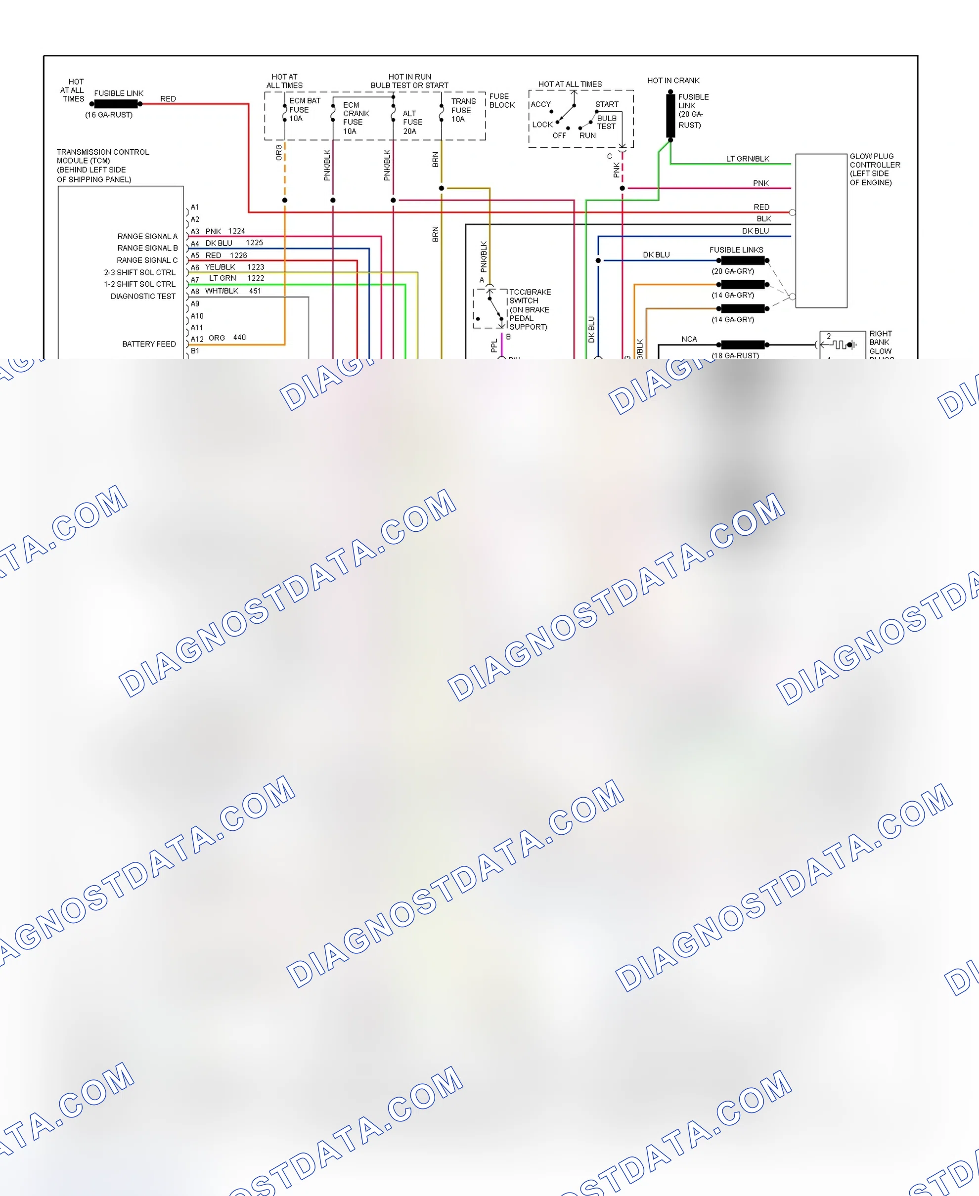 Scheme 237: Wiring Diagram ("P" Series - 6.5L VIN Y A/T)