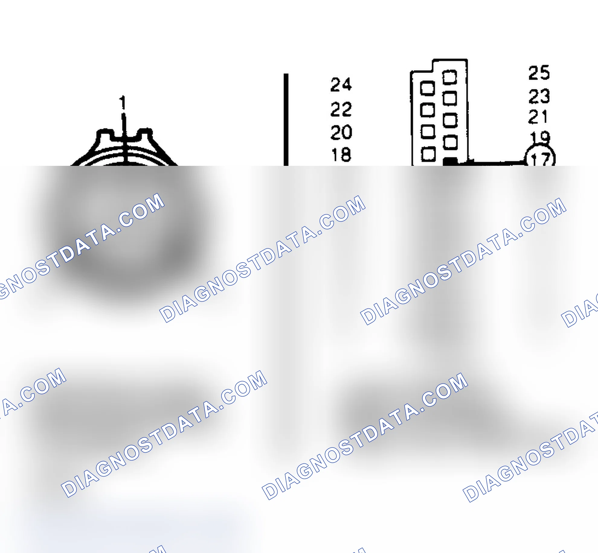 Scheme 168: Distributor Sync Pick-Up Harness Connector & Logic Module Blue Connector View From Wire End