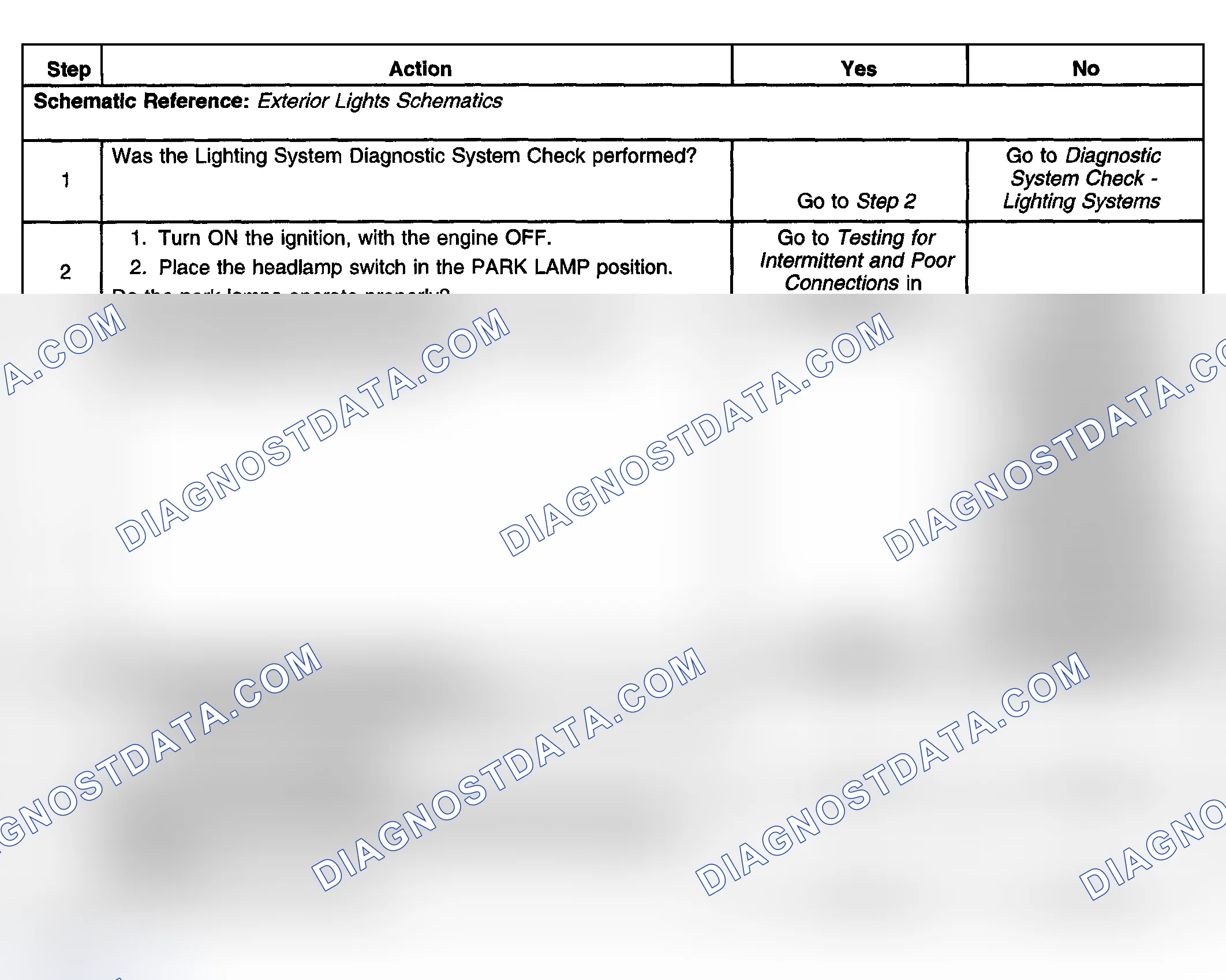 Scheme 237: Park Lamps Inoperative