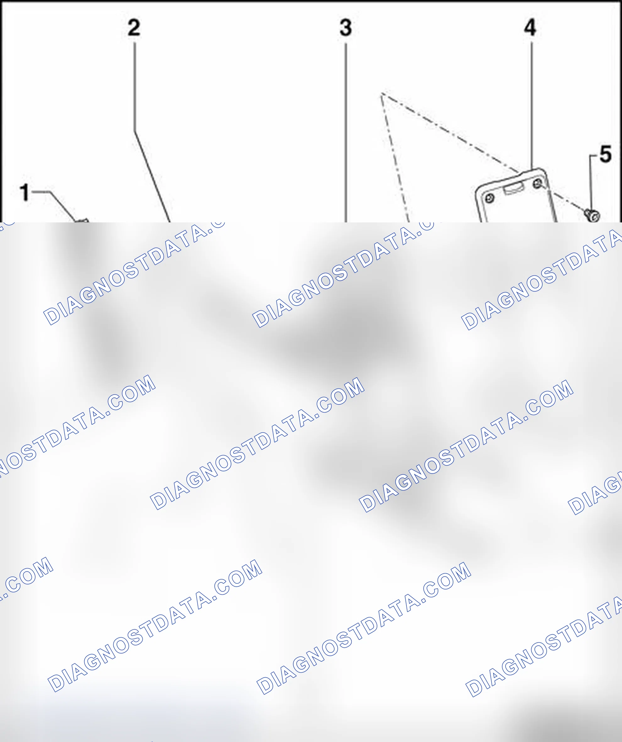 Scheme 61: Mobile phone holder in center console, assembly overview
