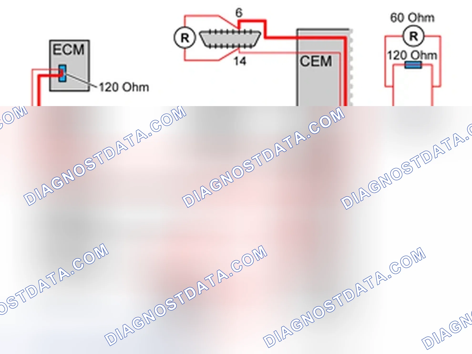 Scheme 459: Resistance Measurement In High-Speed Net HS CAN (High Speed), Example