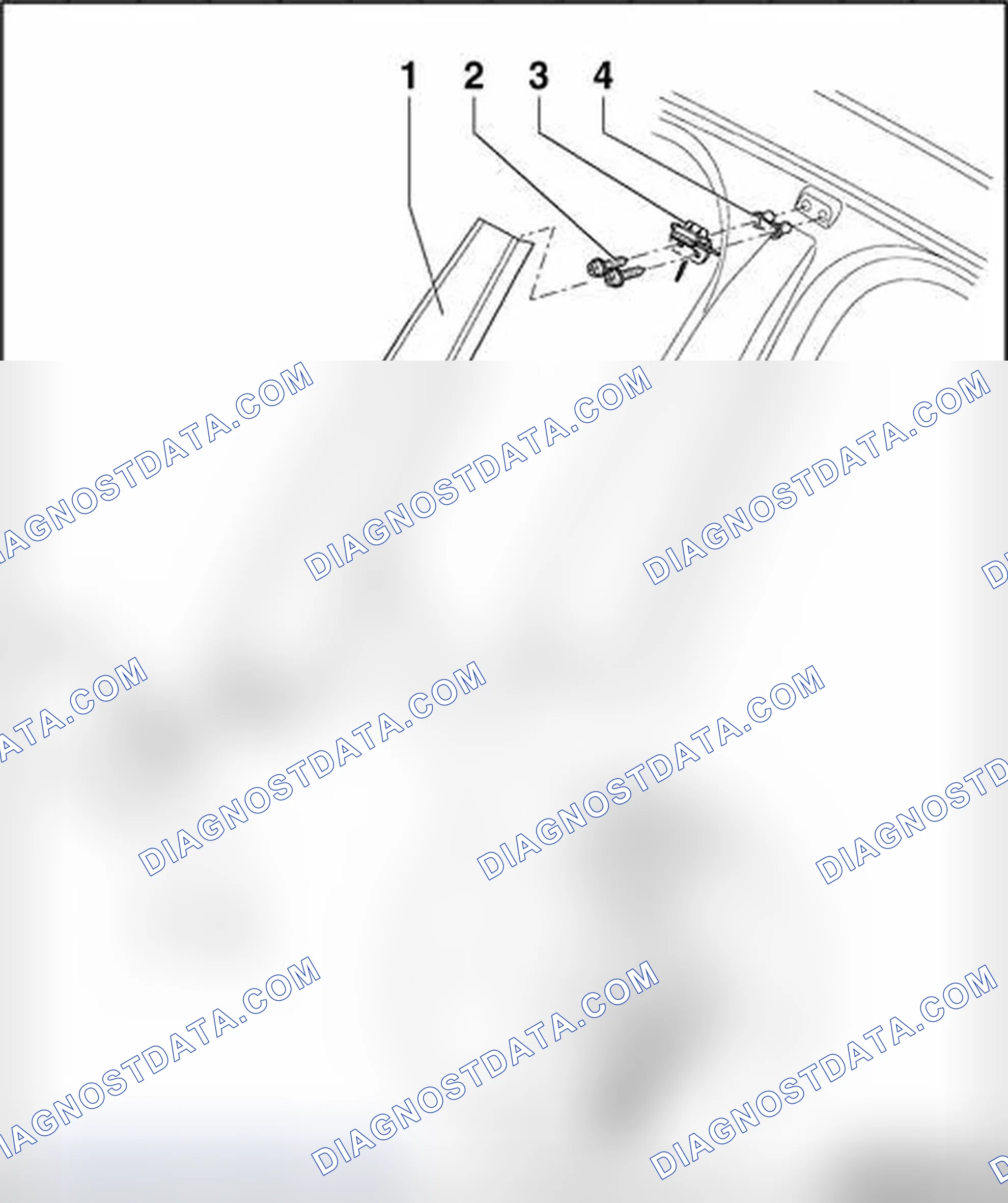 Scheme 256: B-pillar trim panel, removing and installing
