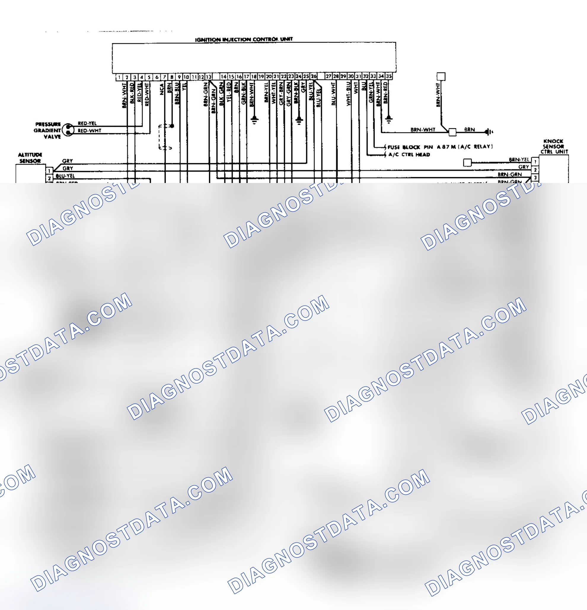 Scheme 34: Audi 5000 2.3L CIS-E III Wiring Diagram