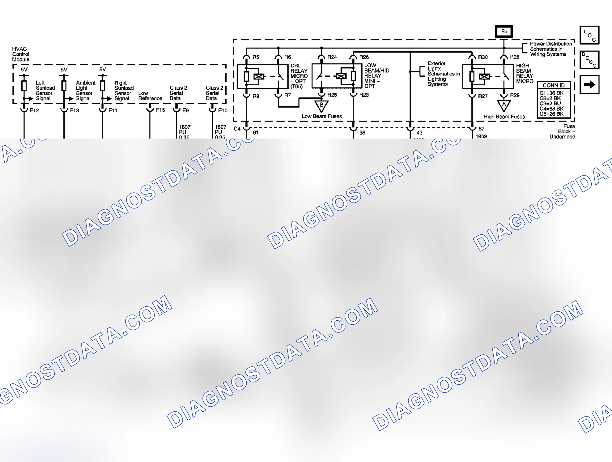 Scheme 1: Headlights/Daytime Running Lights (DRL) Schematics