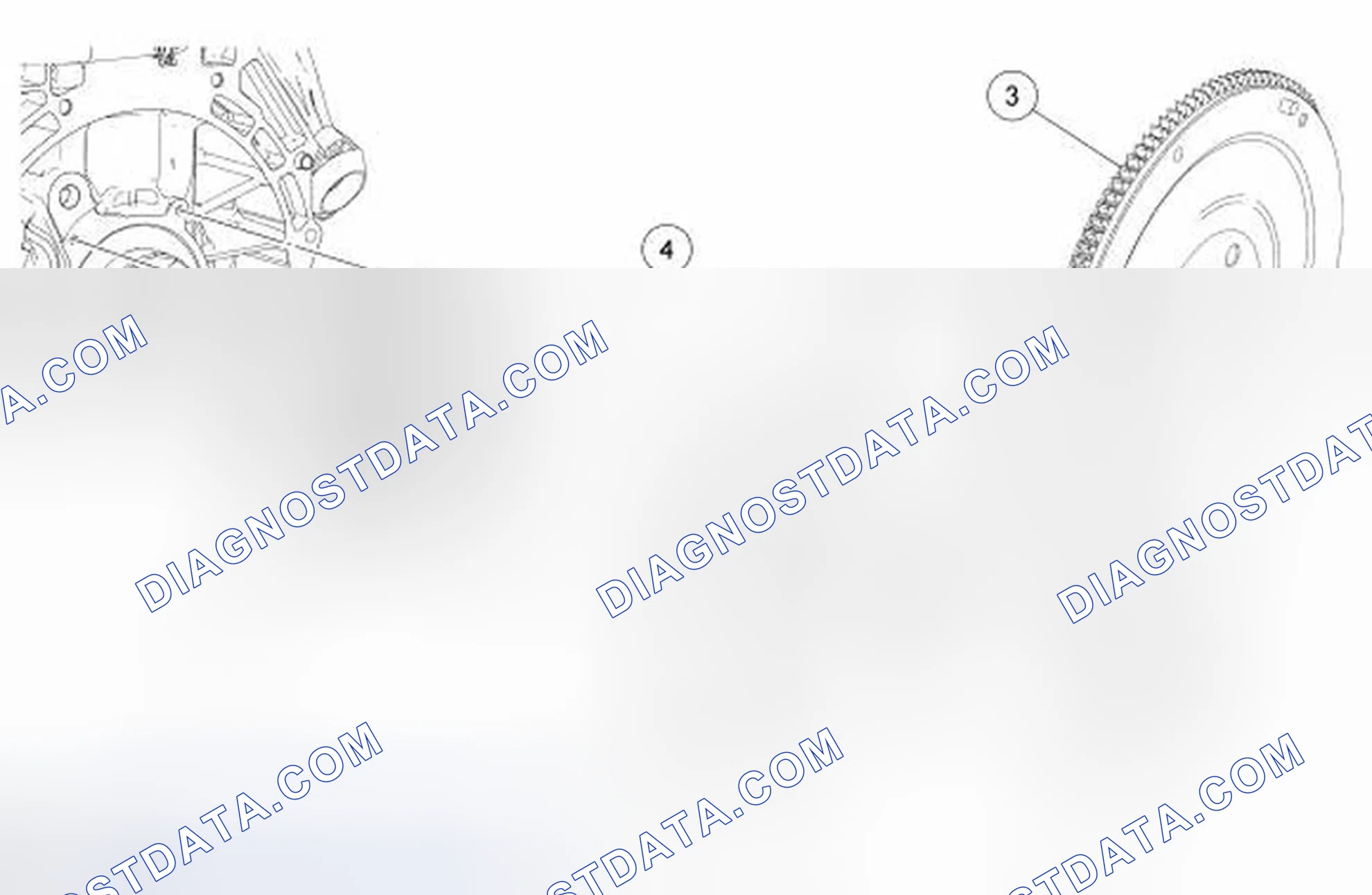 Scheme 25: Flexplate or Flywheel and Crankshaft Rear Seal - Exploded View