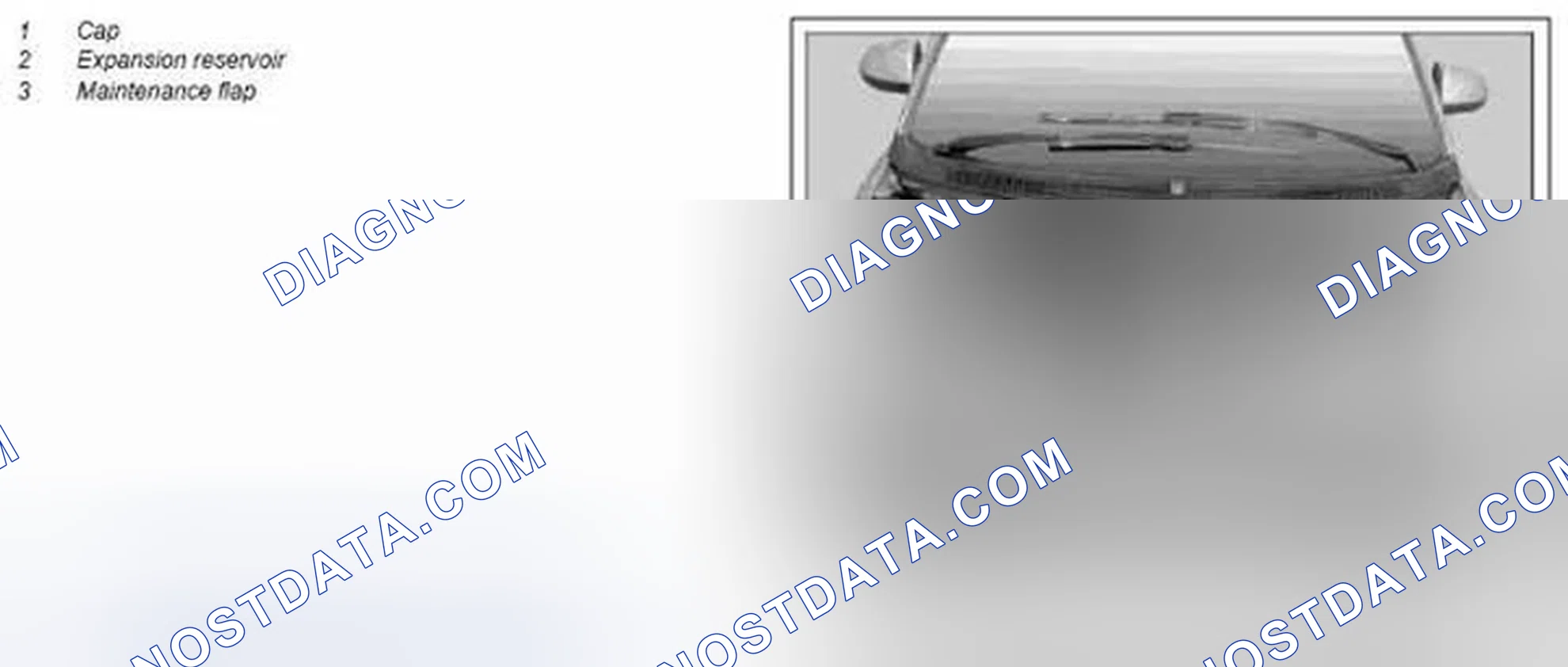 Scheme 4: Engine cooling system - check fluid level, adjust to correct level. Inspect anticorrosion/antifreeze