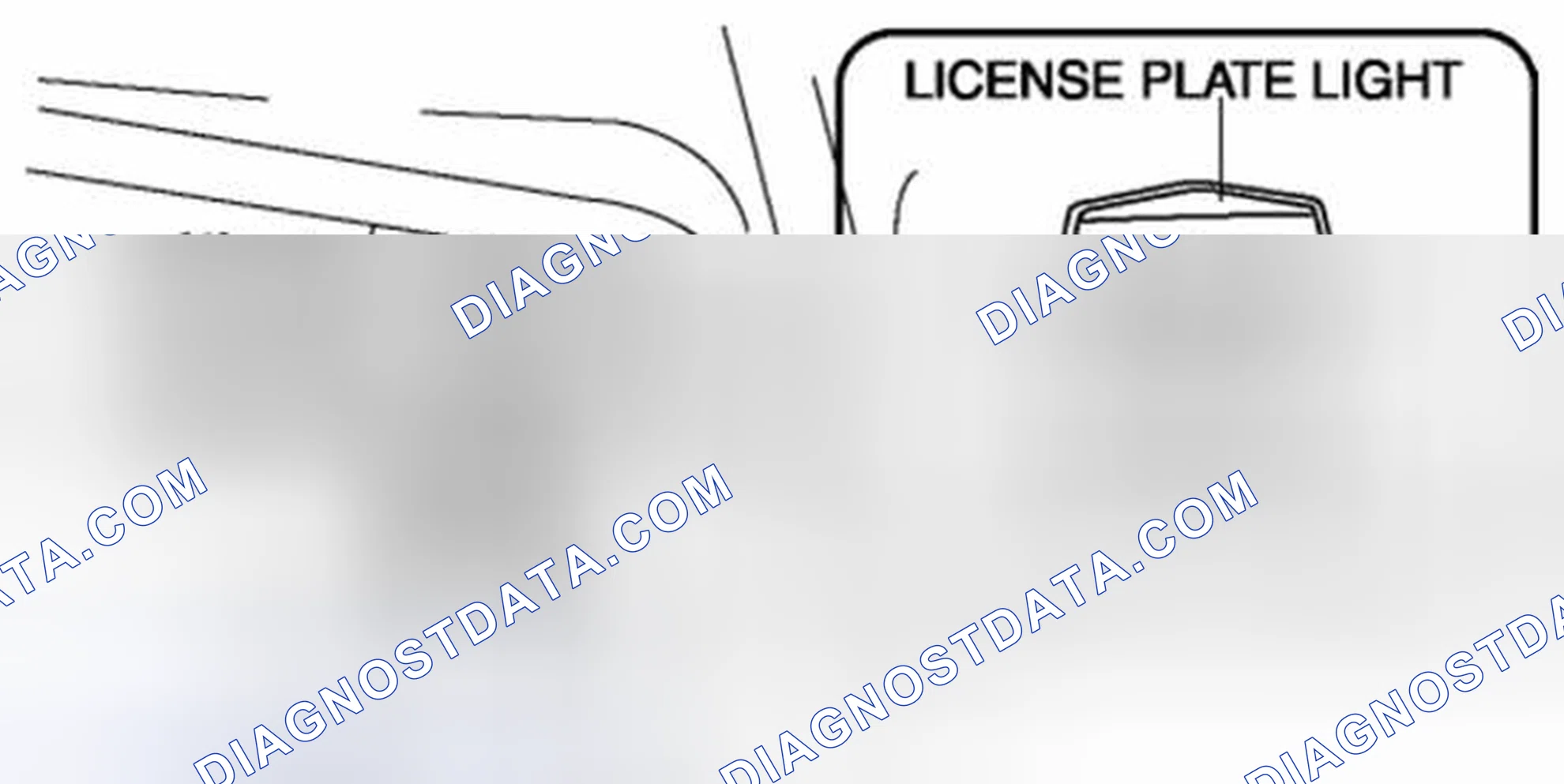 Scheme 98: LICENSE PLATE LIGHT REMOVAL/INSTALLATION