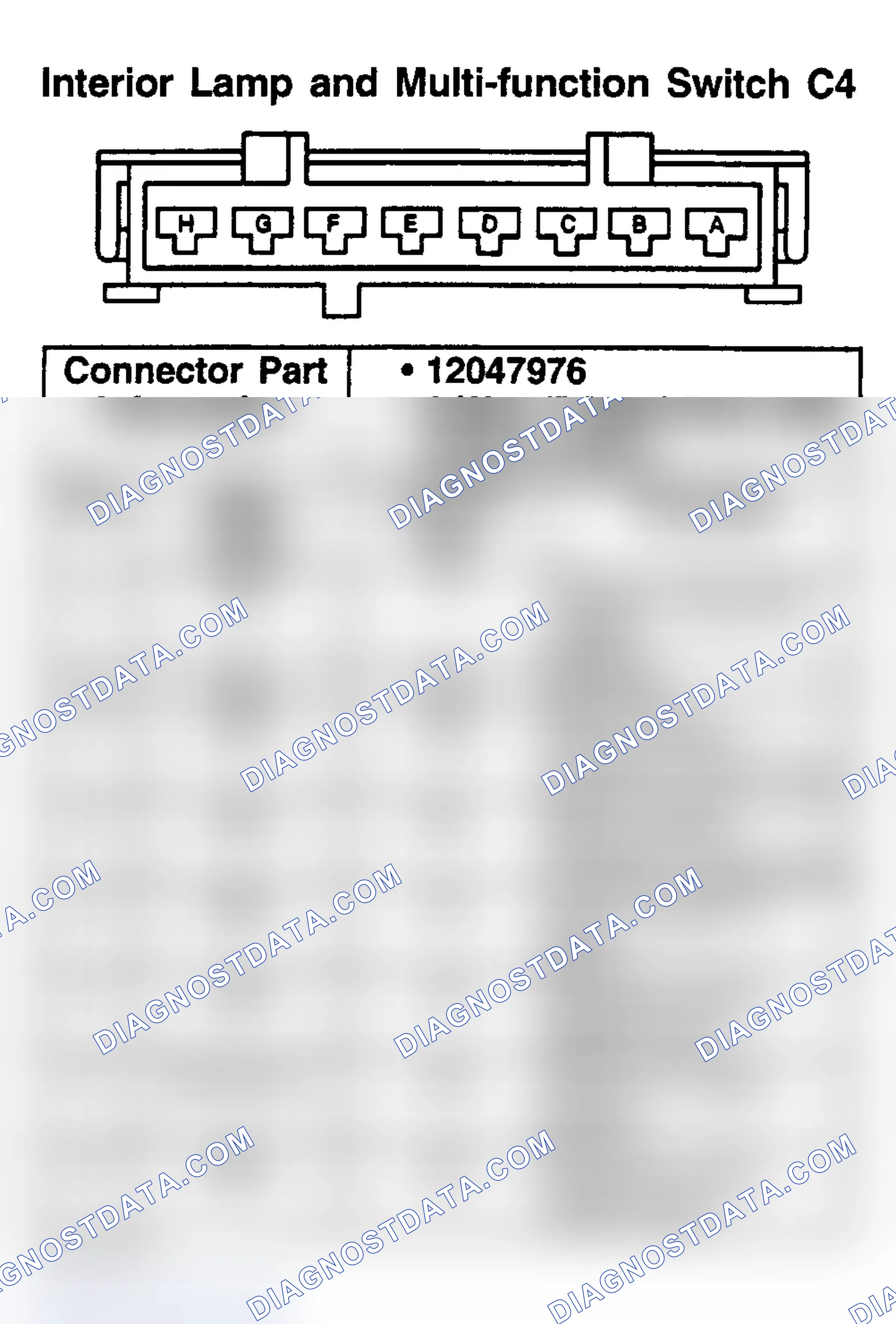 Scheme 75: INTERIOR LAMP & MULTI-FUNCTION SWITCH C4