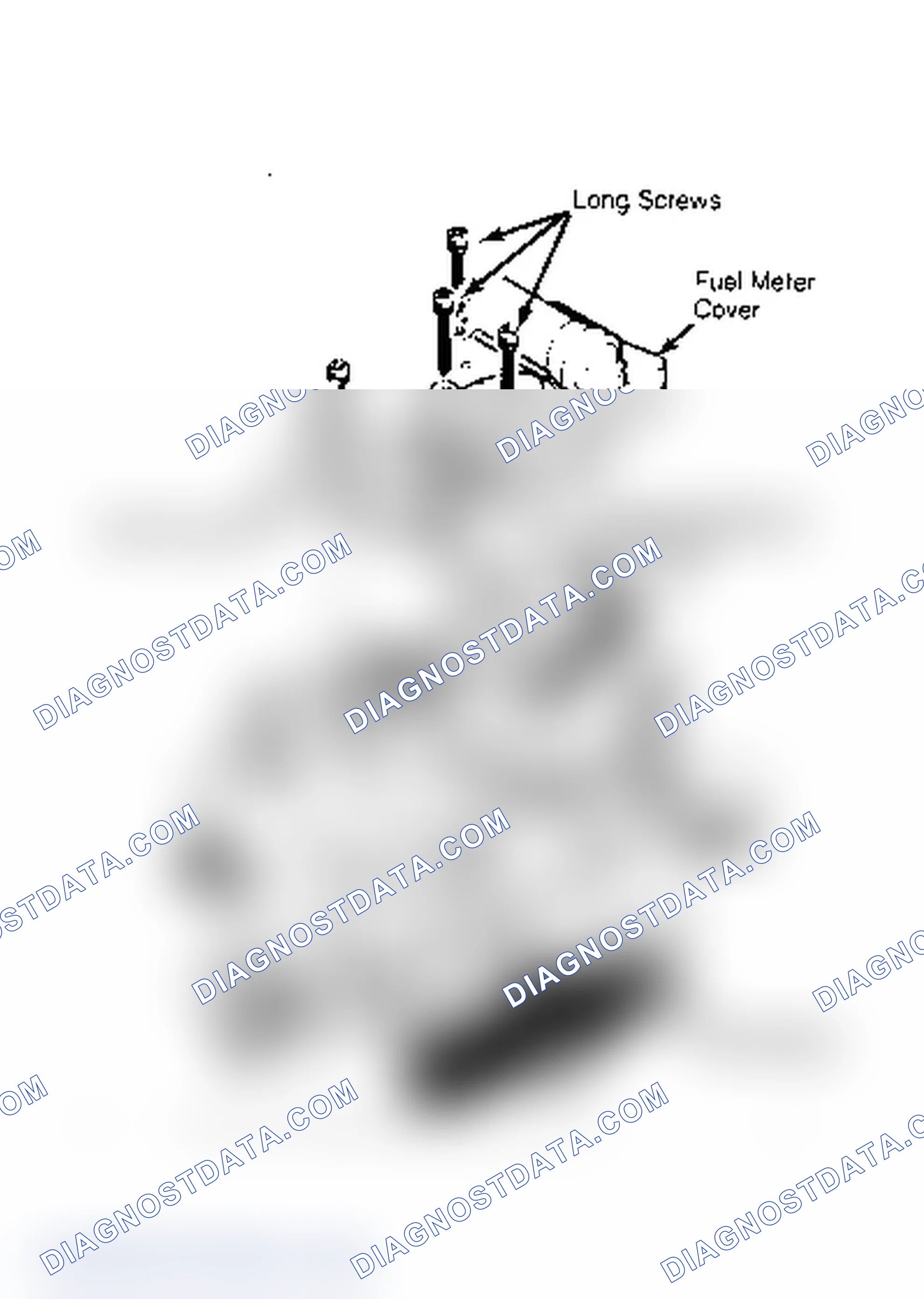Scheme 6: Removing Fuel Meter Cover Assembly Do not remove fuel meter cover gasket at this time.