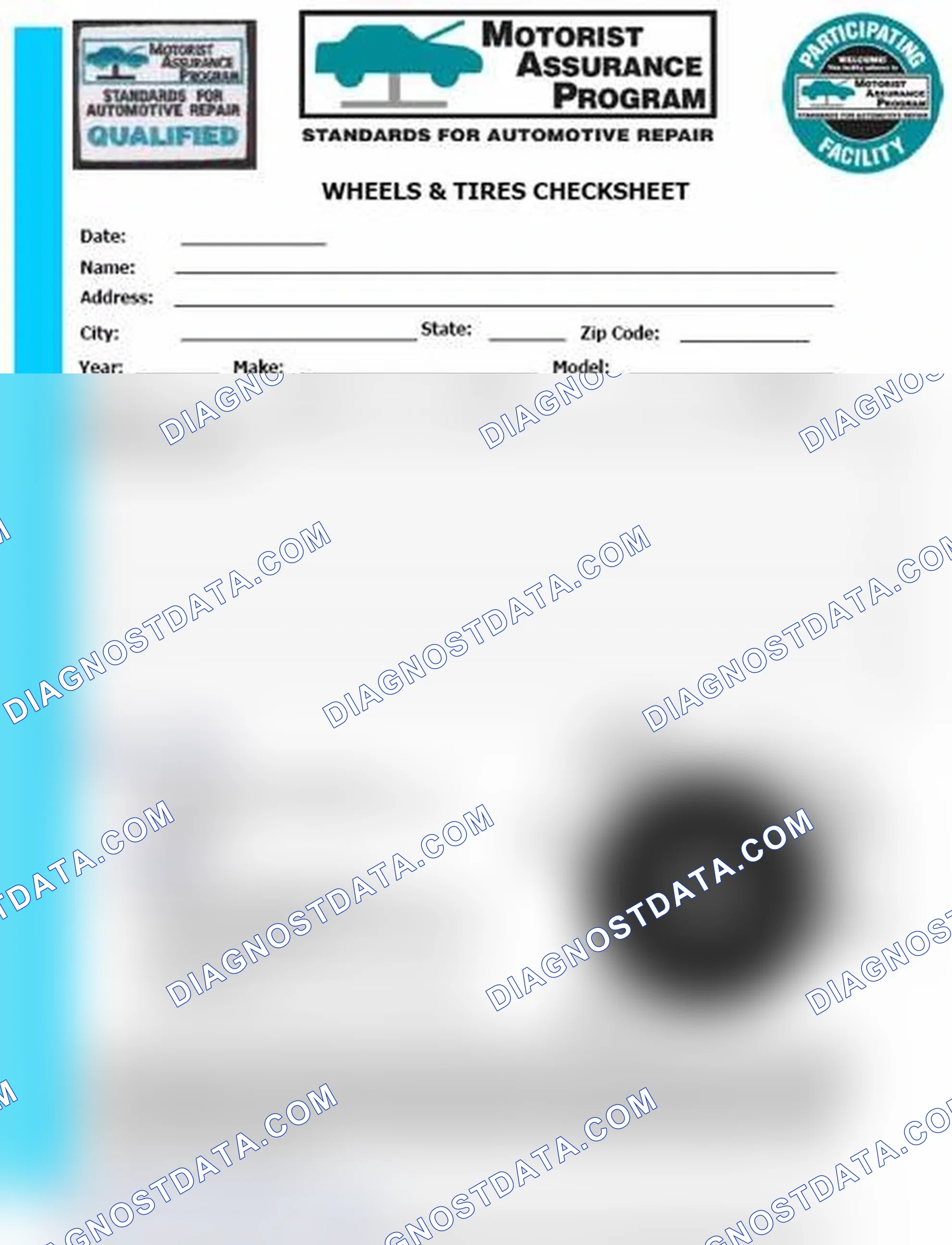 Scheme 34: Wheels & Tires Checksheet (1 Of 2)