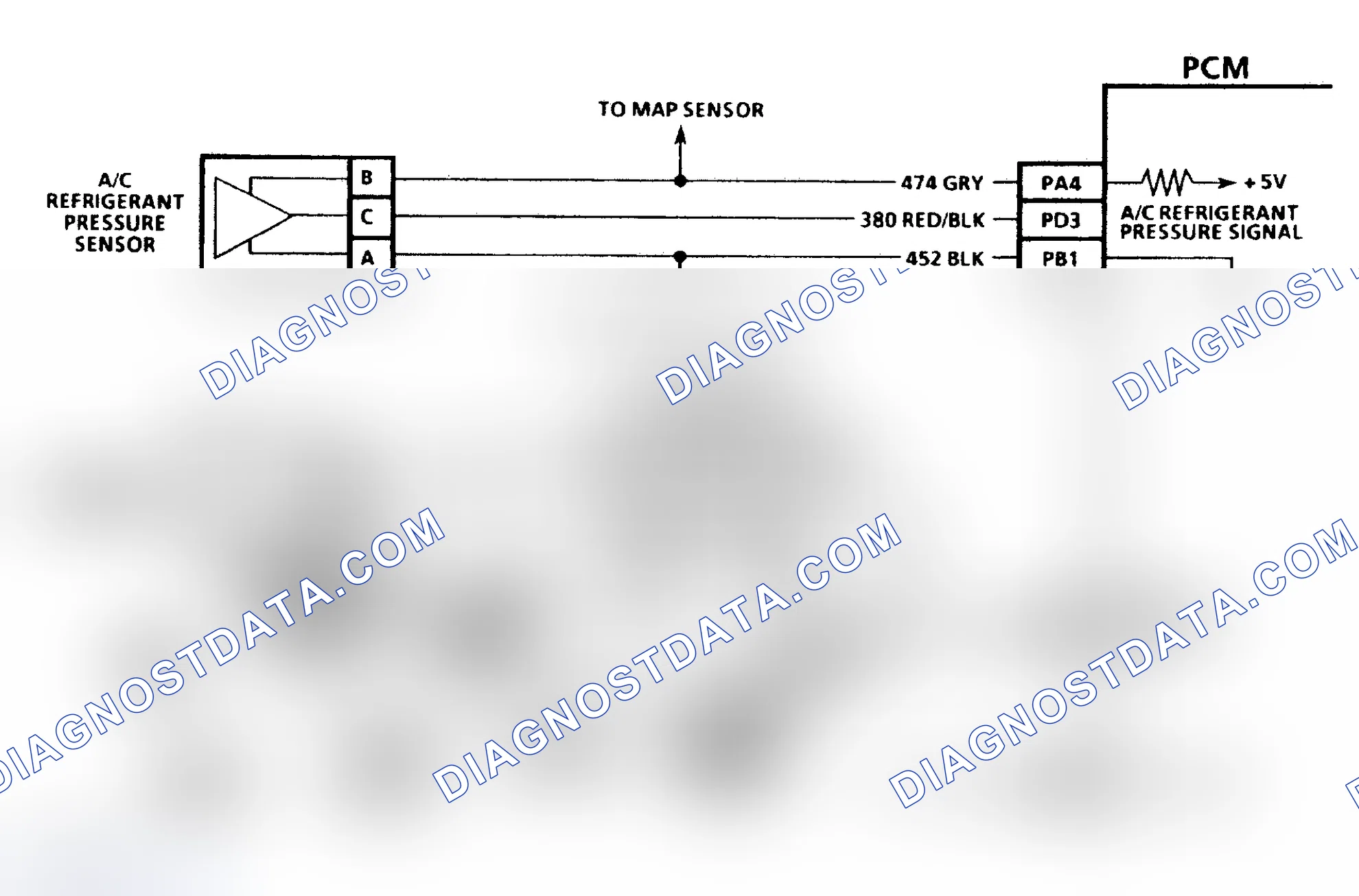 Scheme 93: Code 66 Schematic (2.2L) A/C Pressure Sensor