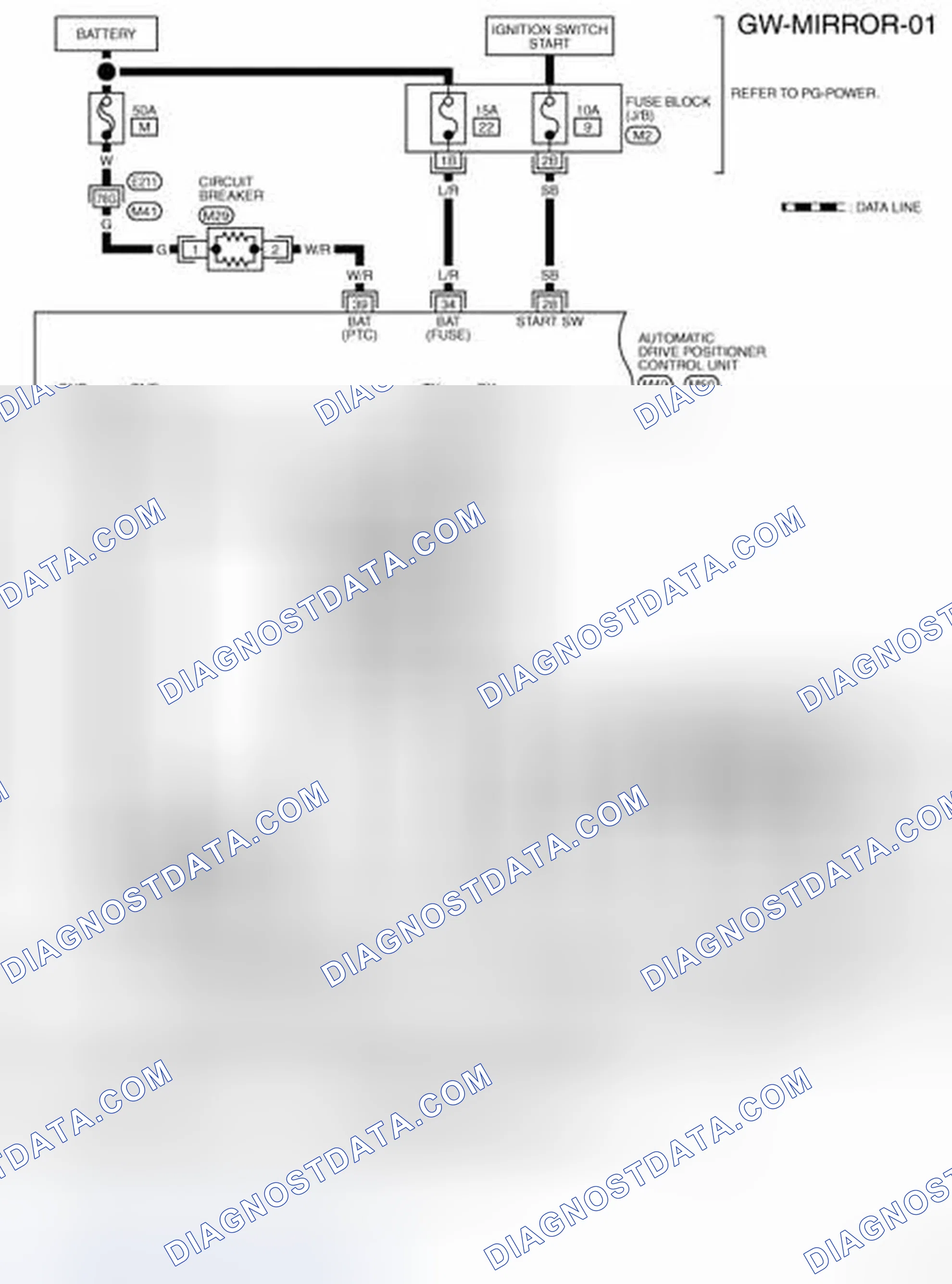 Scheme 78: Wiring Diagram - MIRROR - (Without Electric Foldable Door Mirror)