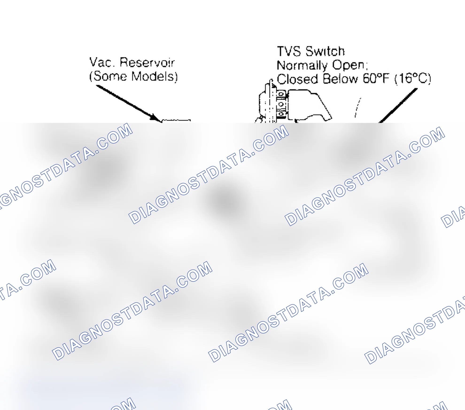 Fig. 5: Schematic of Typical Ford Air Injection System Notice, system includes idle vacuum valve.