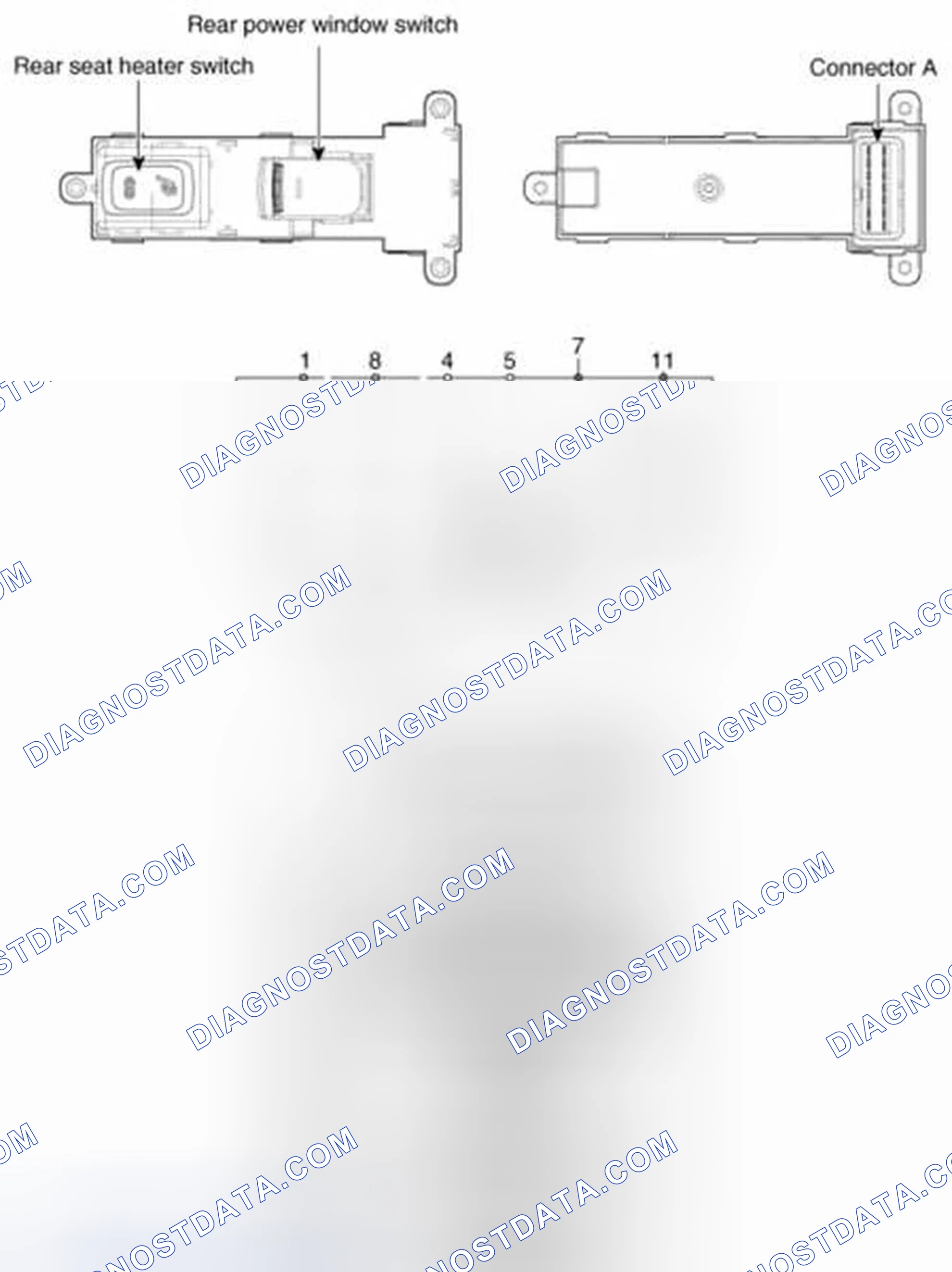 Scheme 56: Rear Power Window + Seat Heater Switch