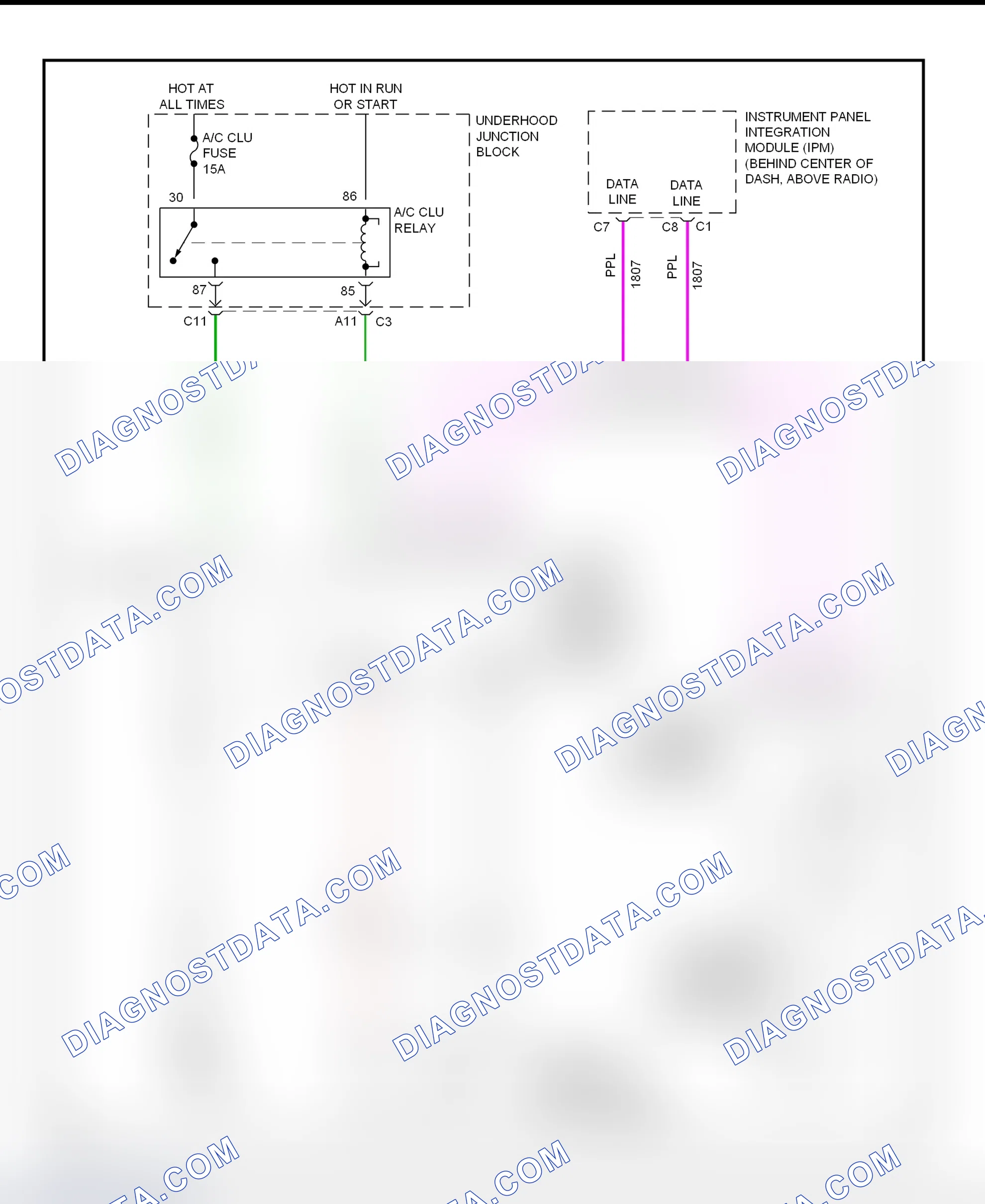 Scheme 22: A/C Compressor Clutch Control Circuit Wiring Diagram (Seville)