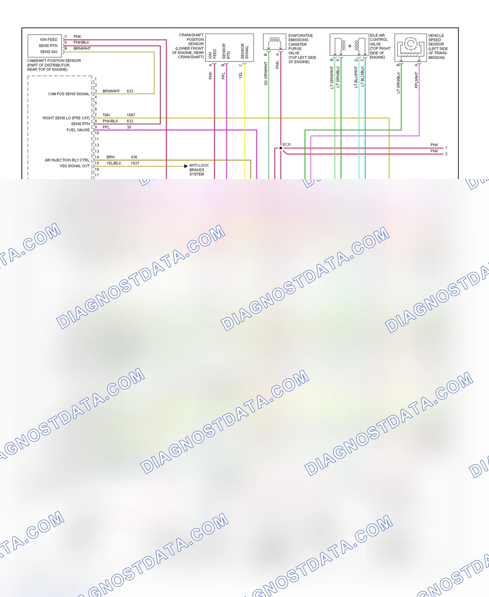 Scheme 60: PCM Wiring Diagram (Express & Savana - 7.4L - 1 Of 4)