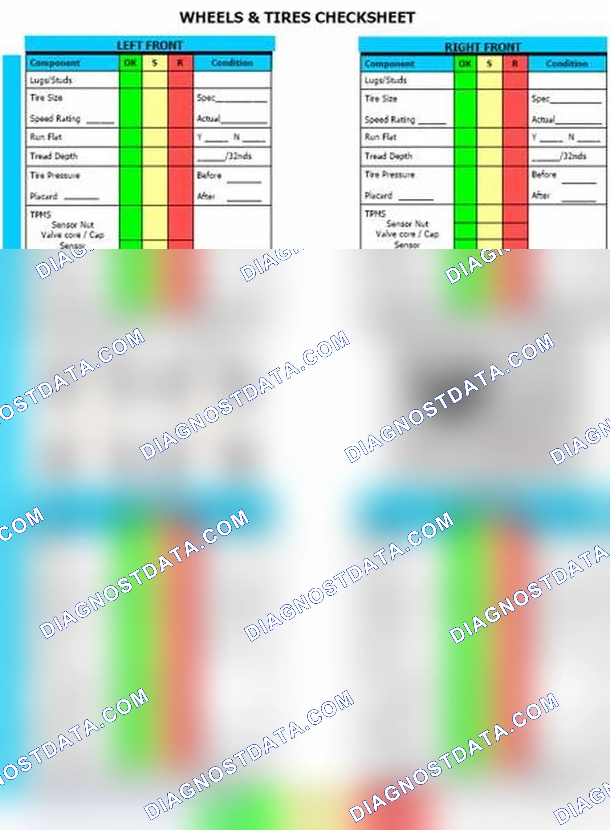 Scheme 35: Wheels & Tires Checksheet (2 Of 2)